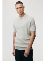 GENTI POLO ZIP GROEN