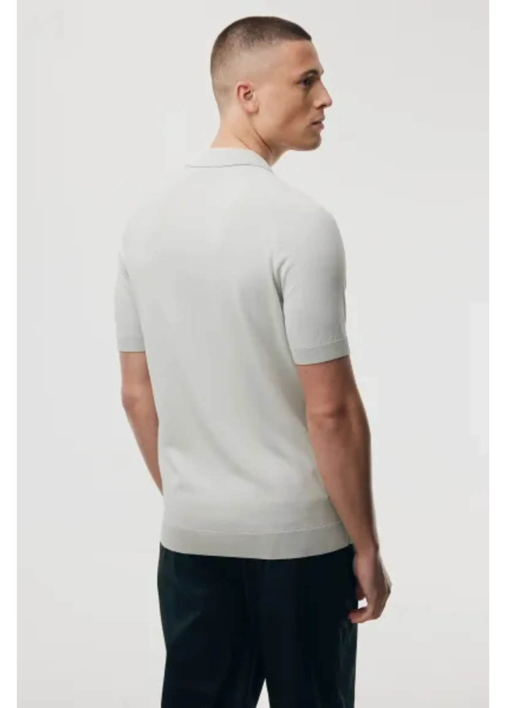 GENTI POLO ZIP GROEN