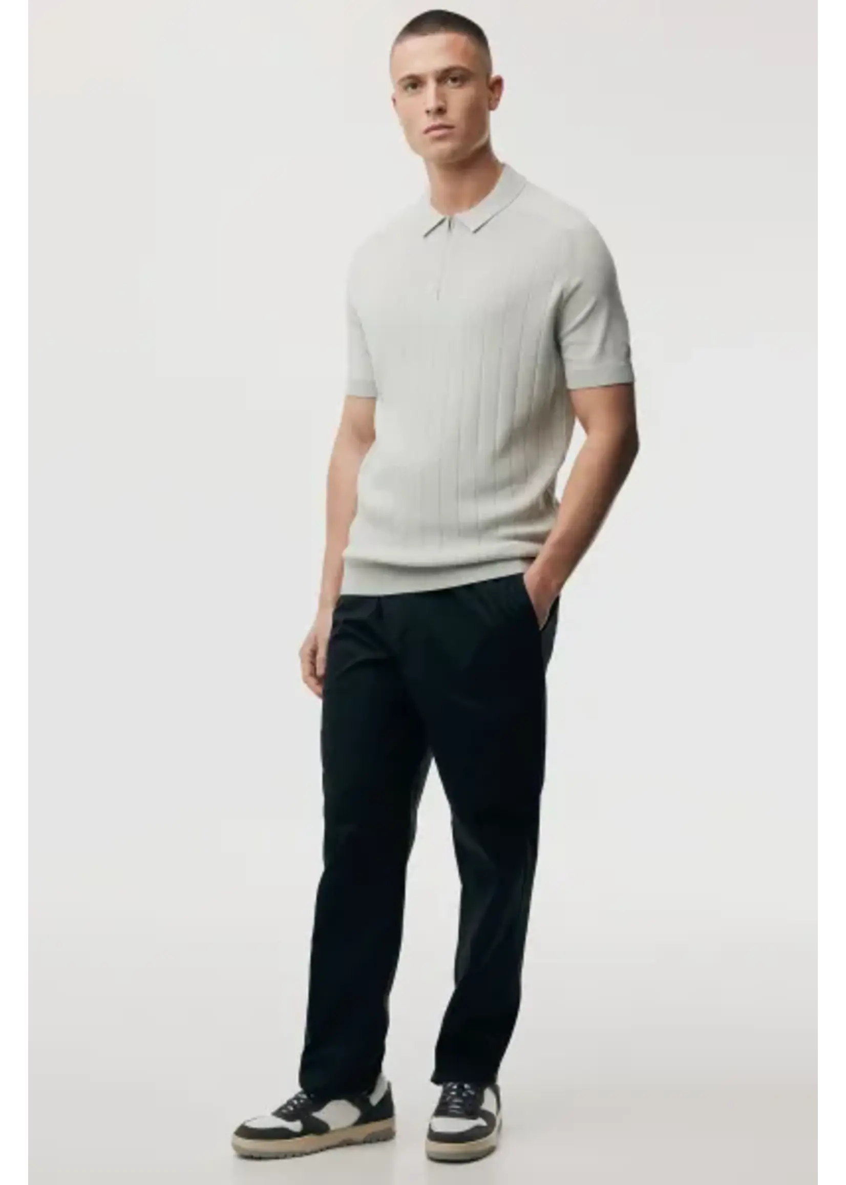 GENTI POLO ZIP GROEN