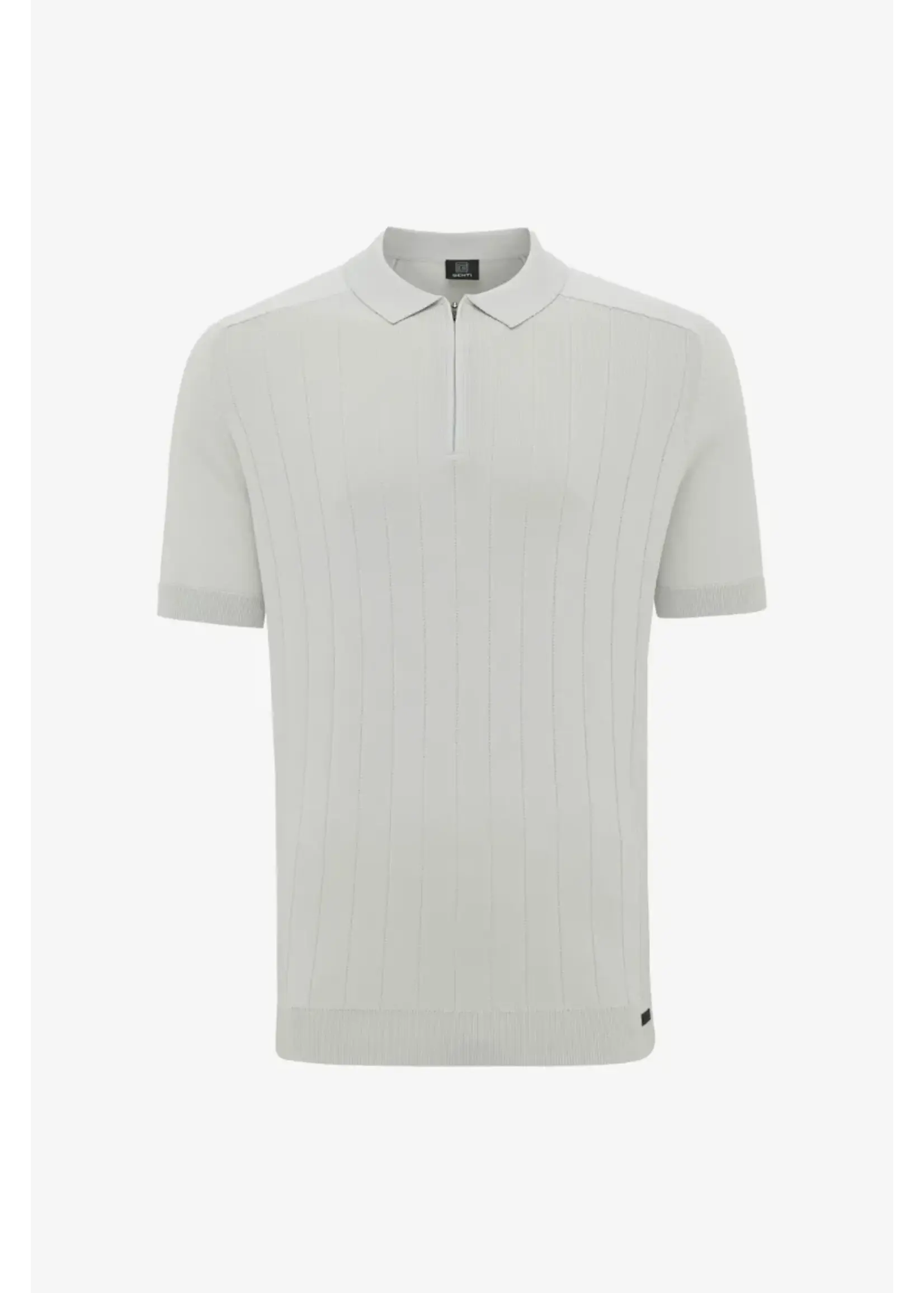 GENTI POLO ZIP GROEN