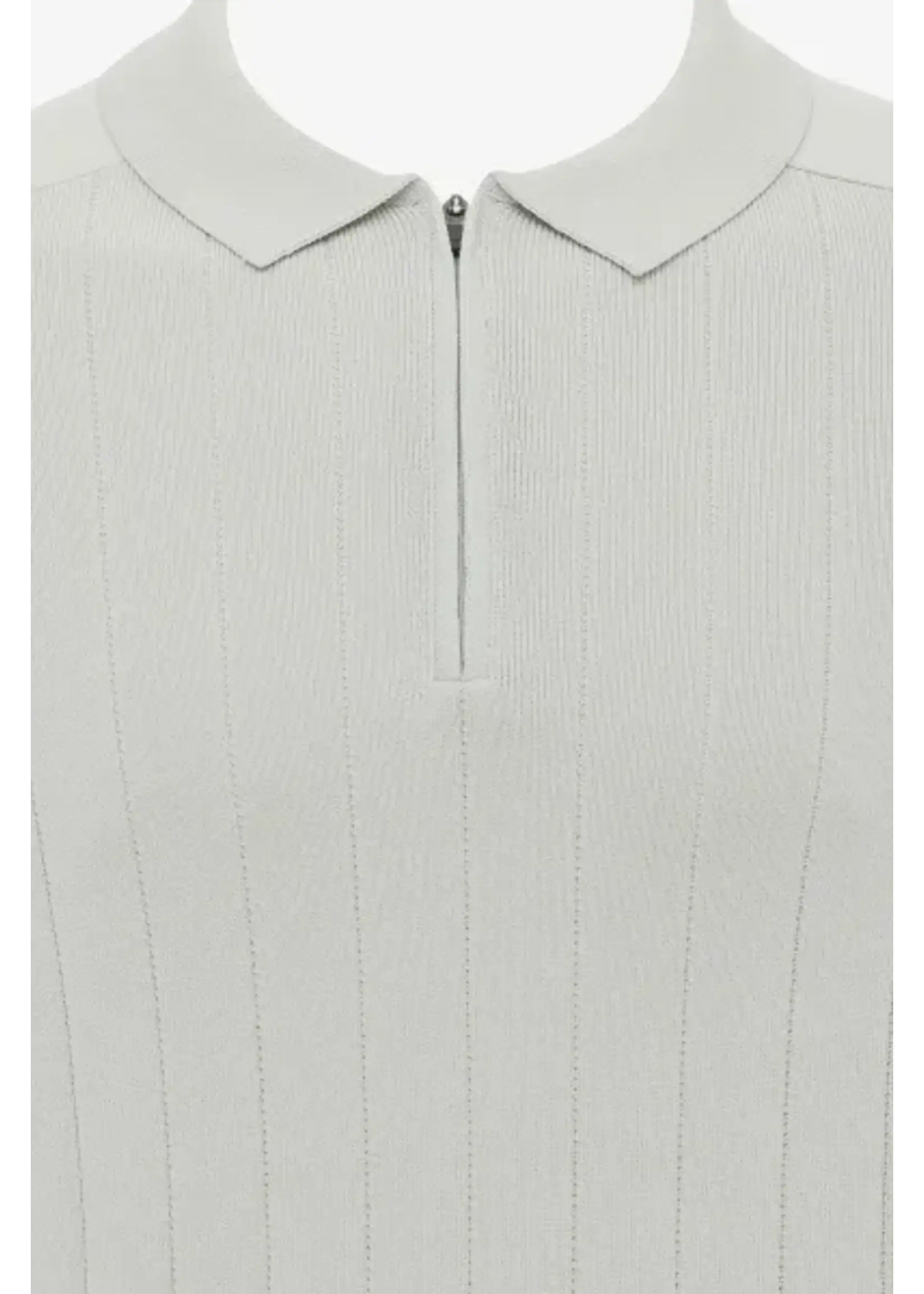 GENTI POLO ZIP GROEN