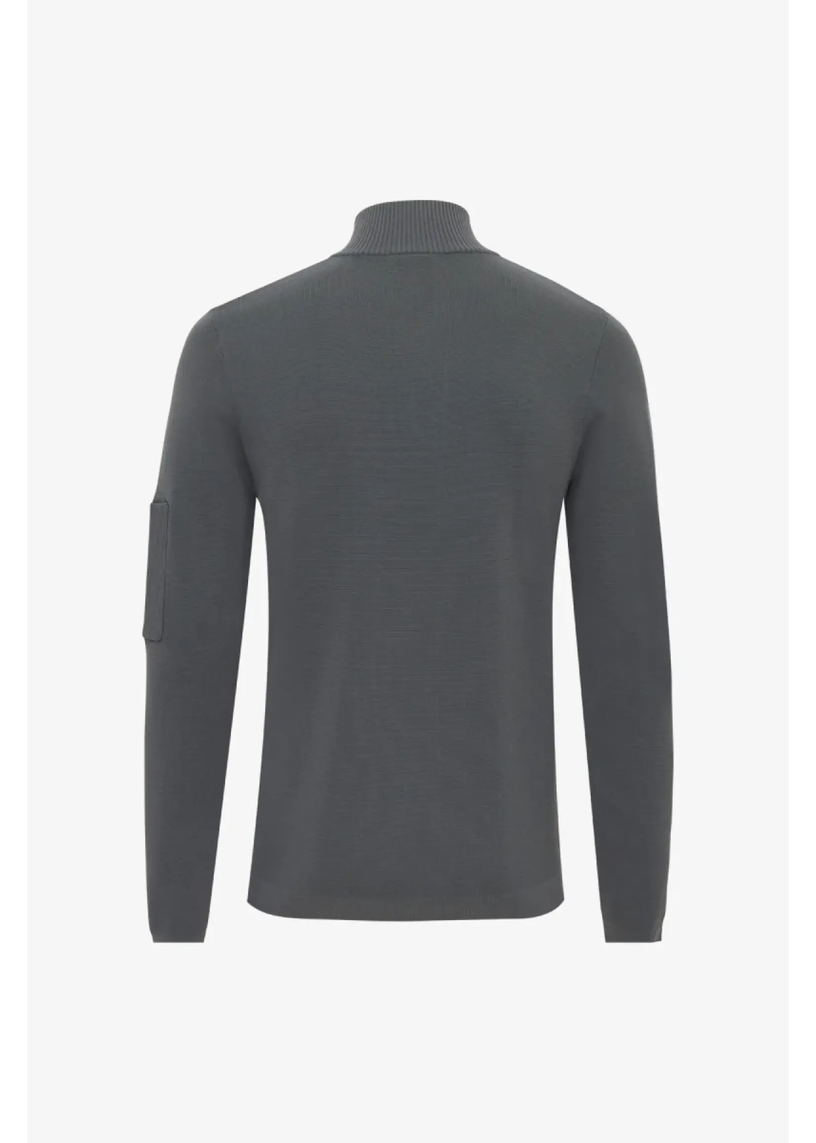 GENTI HALFZIP  DONKERGRIJS