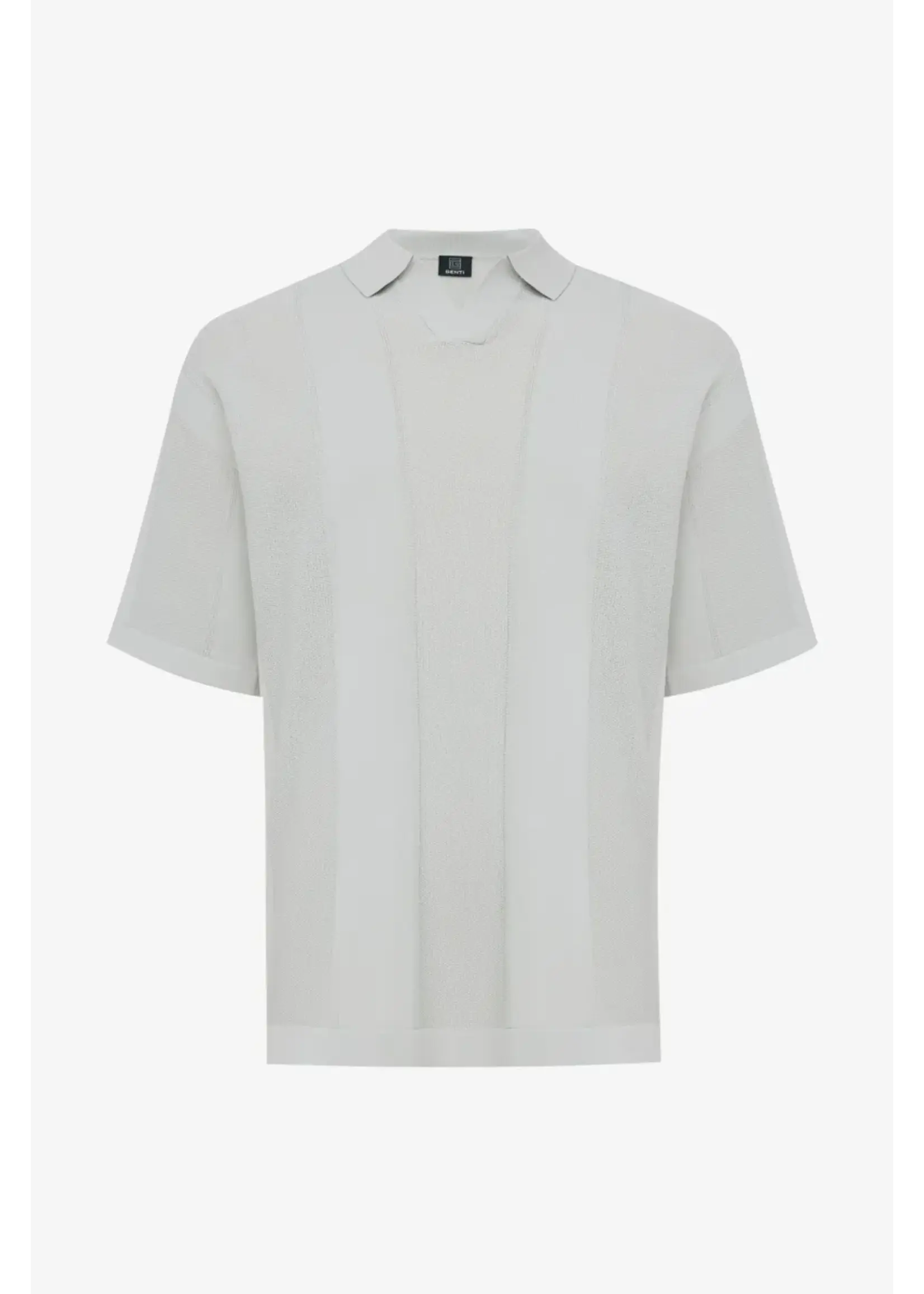 GENTI GEBREIDE BUTTONLESS POLO