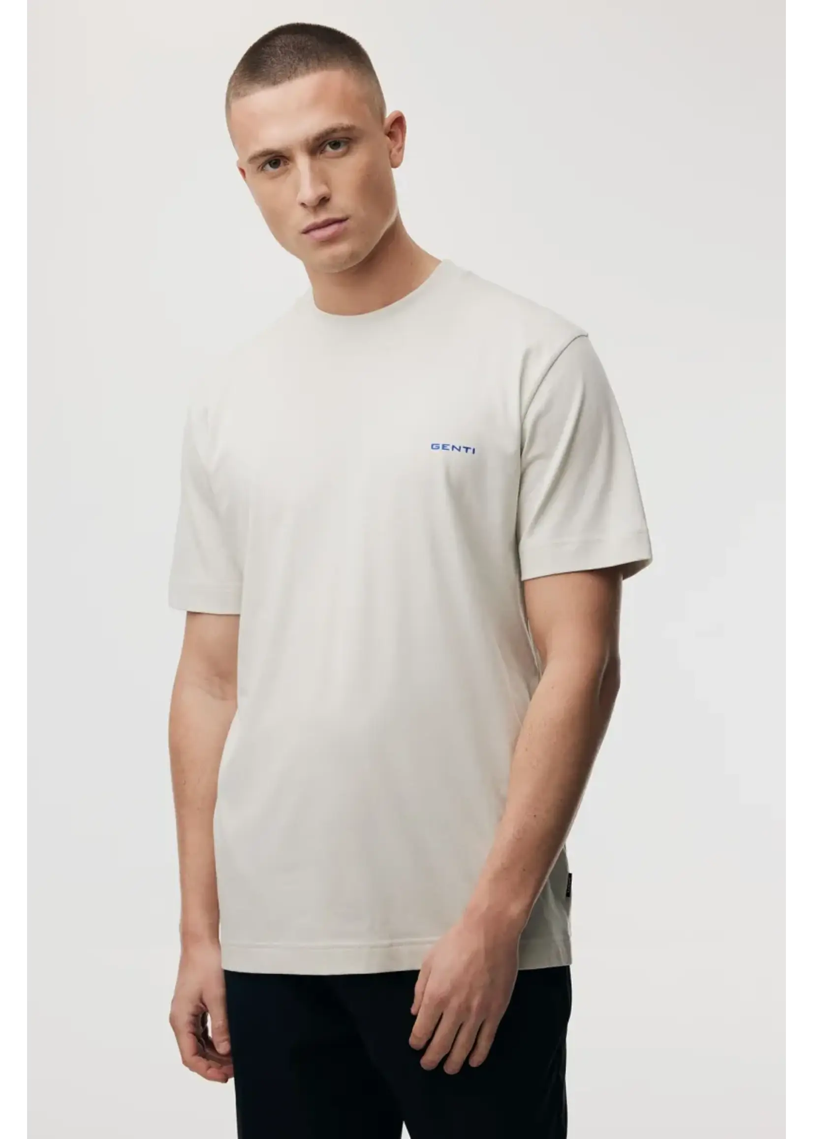 GENTI T-SHIRT MET BACKPRINT OFF WHITE