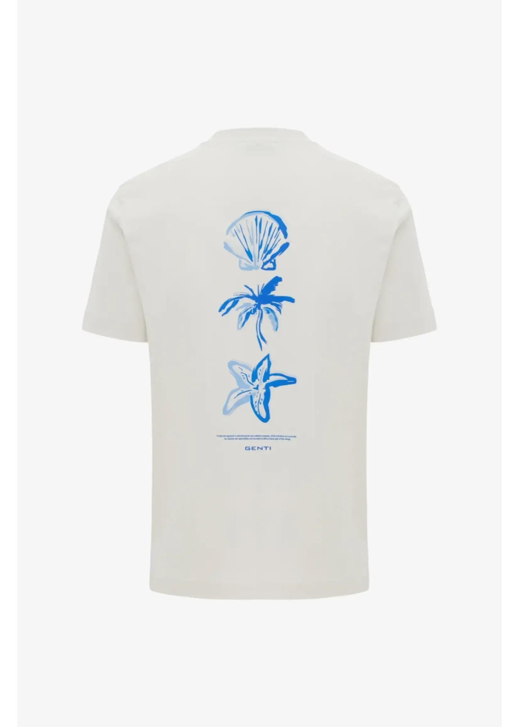 GENTI T-SHIRT MET BACKPRINT OFF WHITE