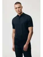 GENTI GEBREIDE POLO DONKER BLAUW