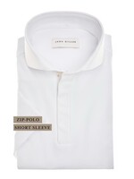 JOHN MILLER slim fit hyperstretch polo shirt met ritssluiting in korte mouw