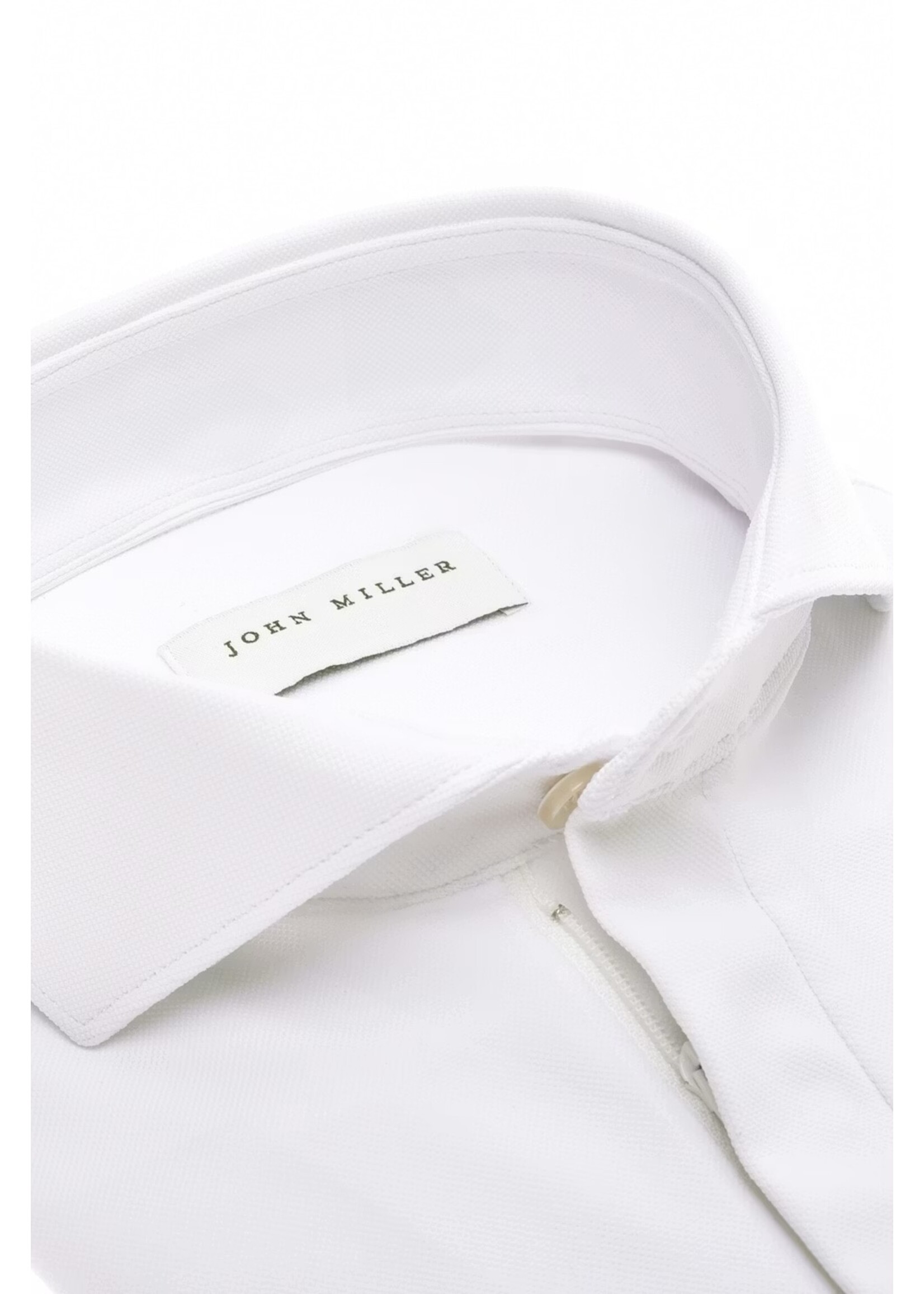 JOHN MILLER  slim fit hyperstretch polo shirt met ritssluiting in korte mouw