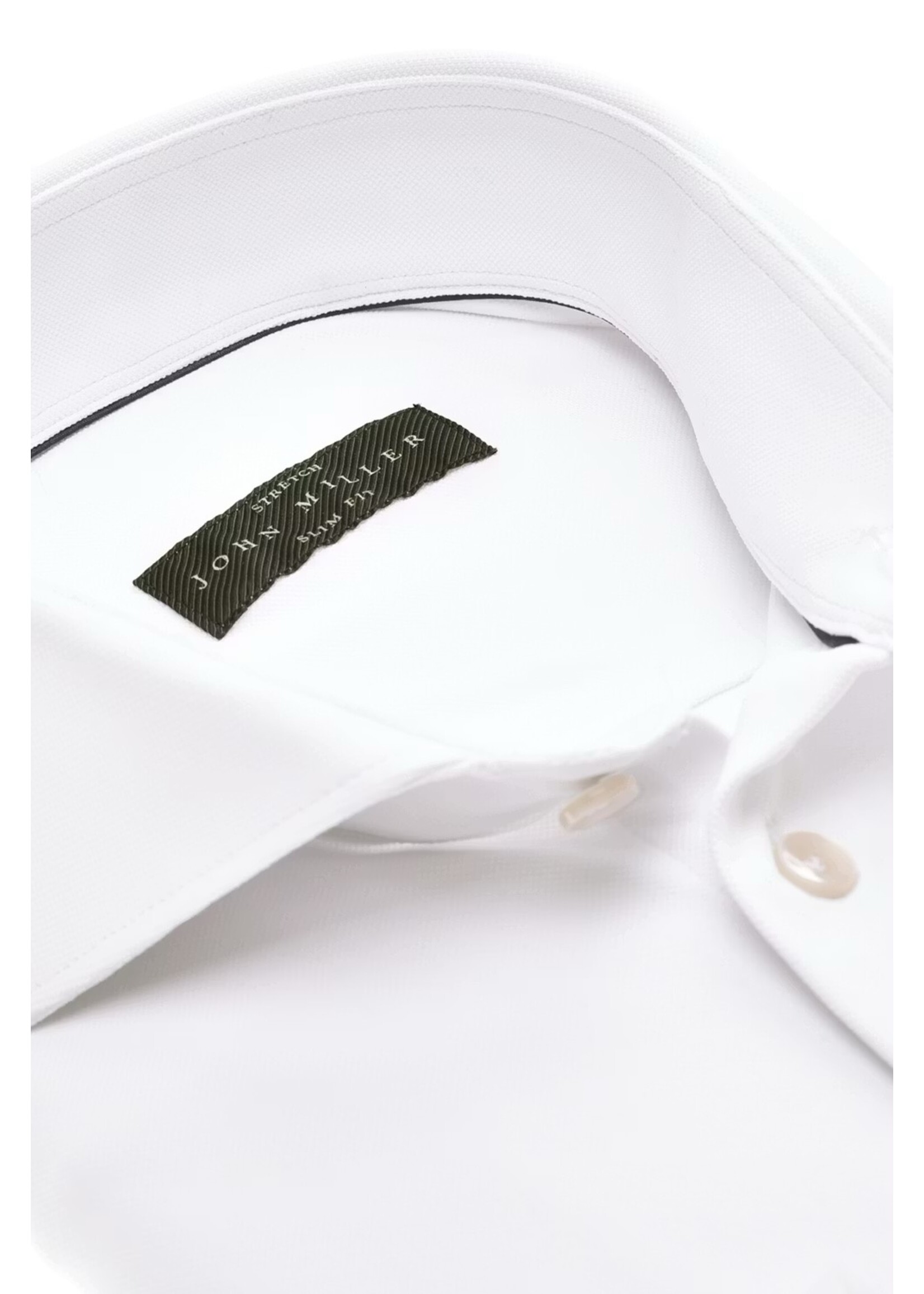 JOHN MILLER WIT slim fit hyperstretch overhemd