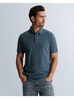 CASTIRON Slim fit polo met allover structuur