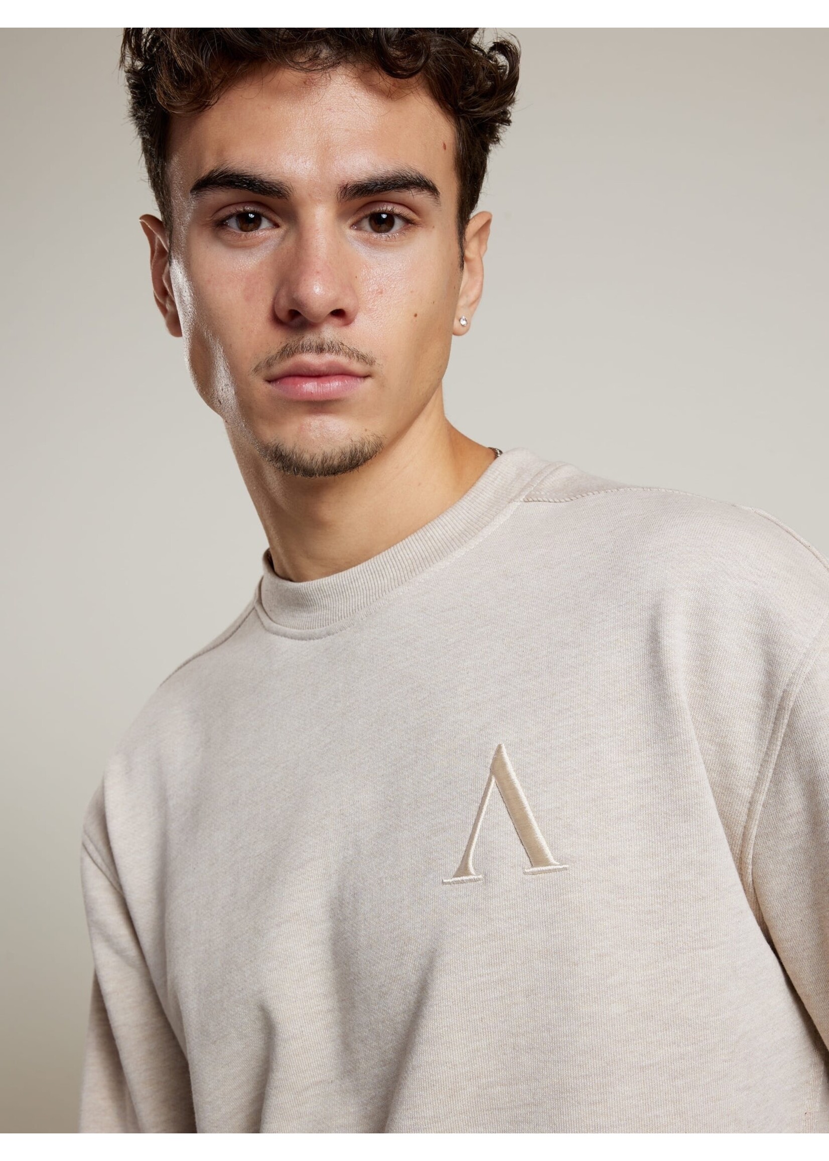 AEDEN Romeo Sweater | Sand Mel