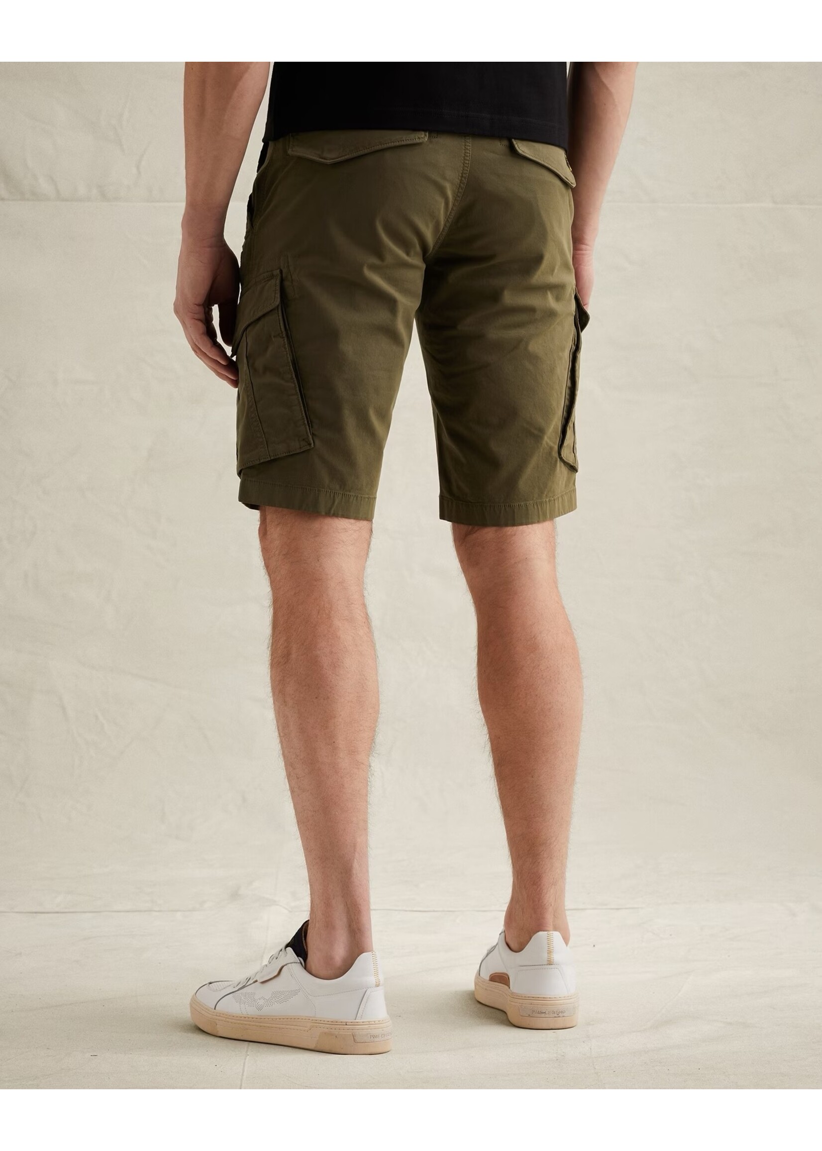 PME LEGEND NORDROP TAPERED FIT CARGO SHORTS - OLIVE NIGHT