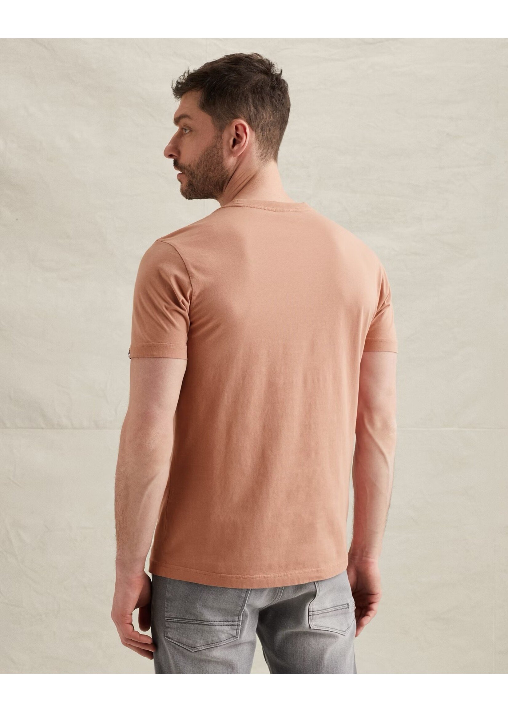 PME LEGEND T-SHIRT VAN JERSEY MET KLEIN ARTWORK- ROSE DAWN