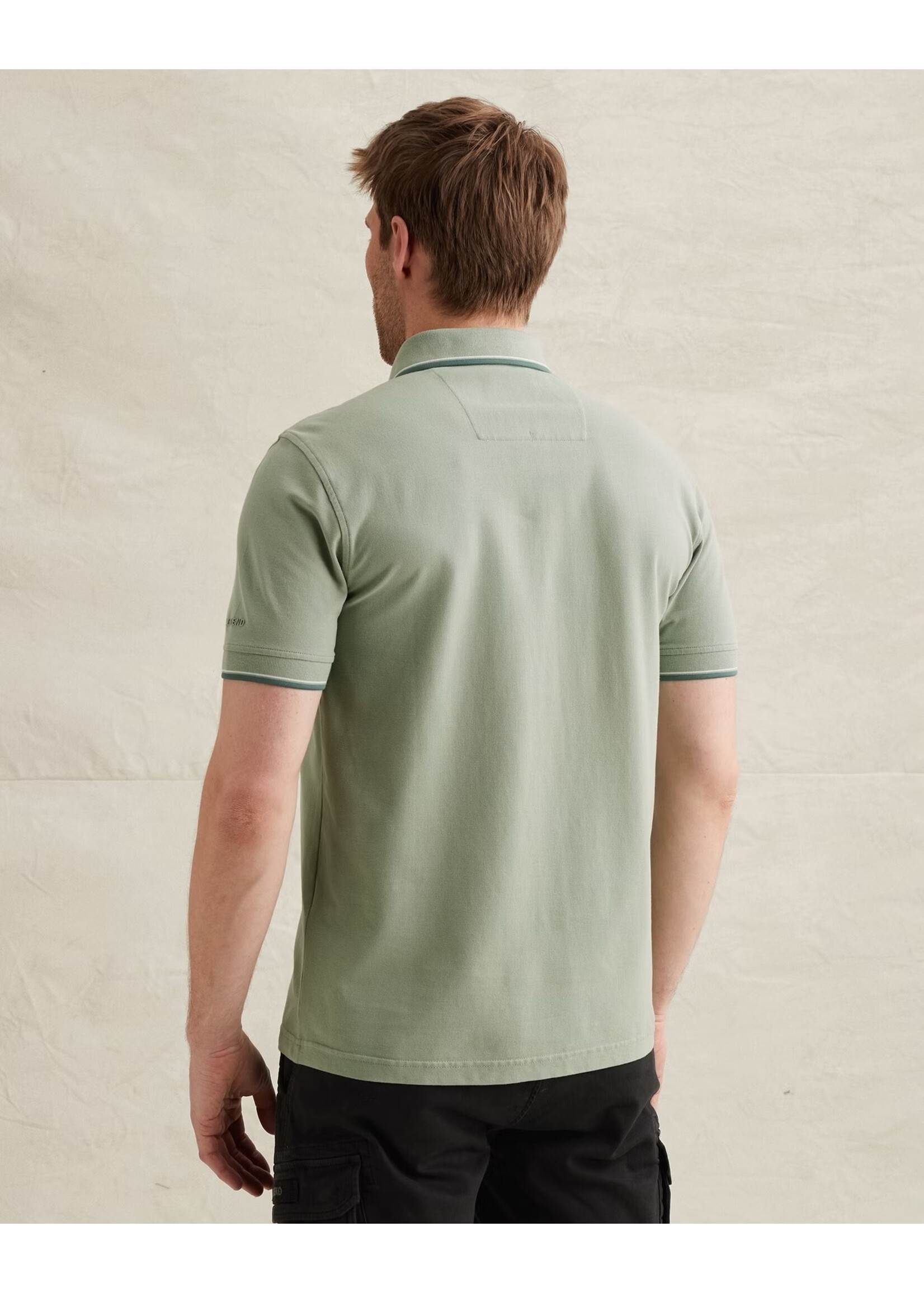 PME LEGEND POLO VAN PIQUÉ MET ARTWORK- ICE BERG GREEN