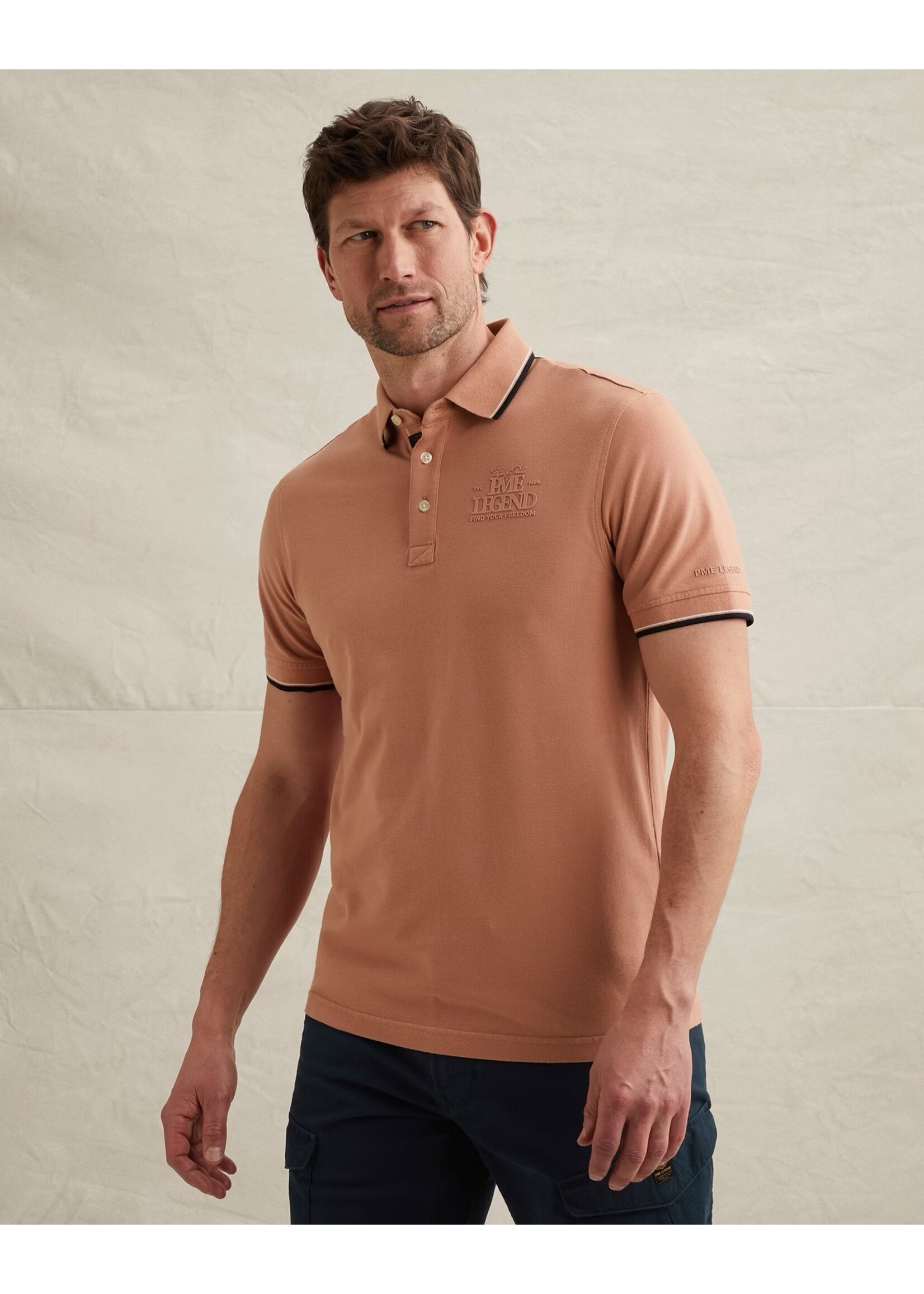 PME LEGEND POLO VAN PIQUÉ MET ARTWORK-  ROSE DAWN