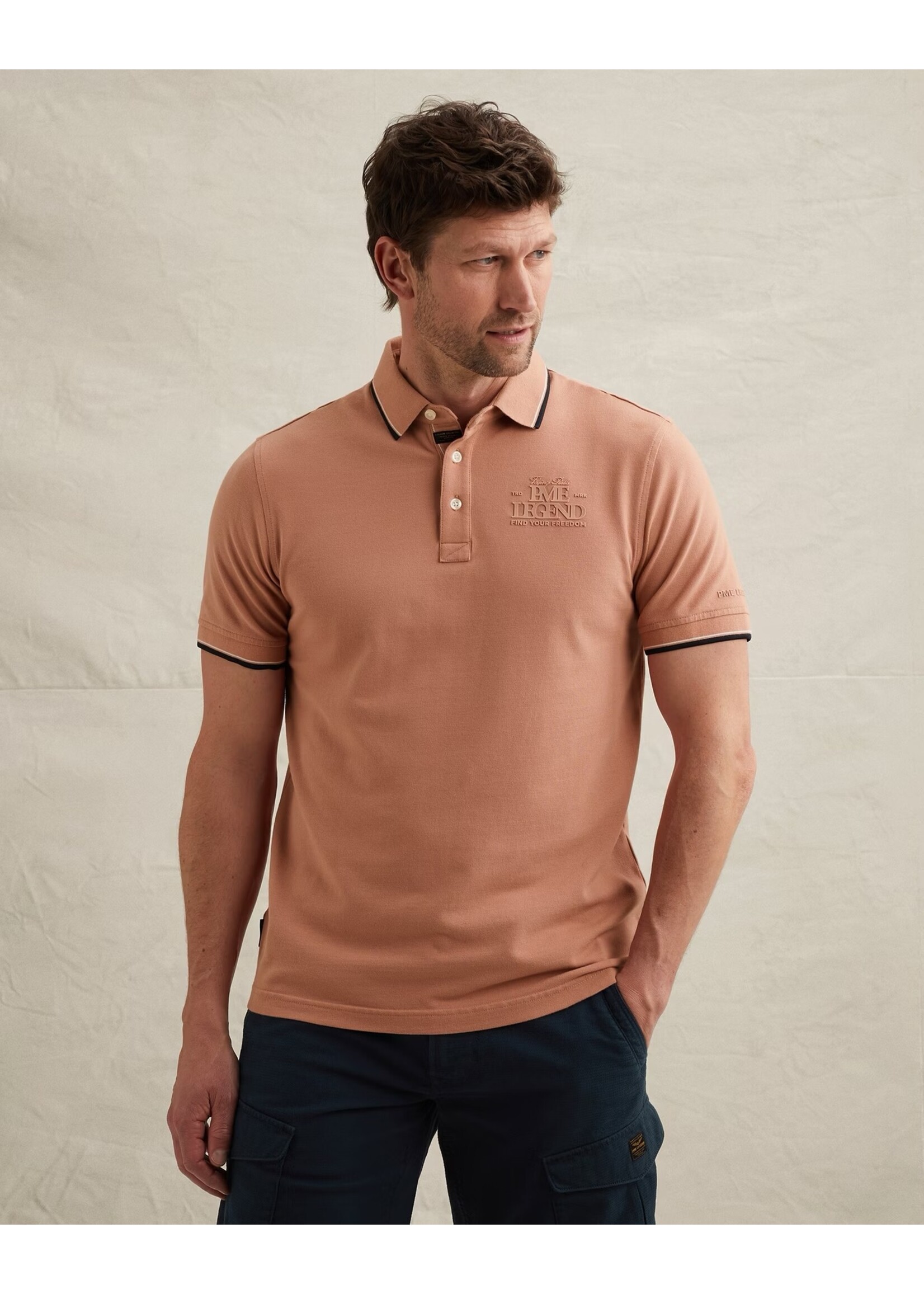 PME LEGEND POLO VAN PIQUÉ MET ARTWORK-  ROSE DAWN