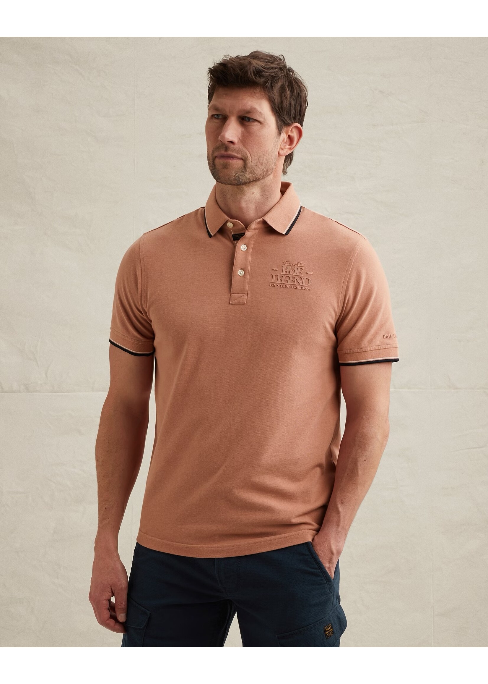 PME LEGEND POLO VAN PIQUÉ MET ARTWORK-  ROSE DAWN