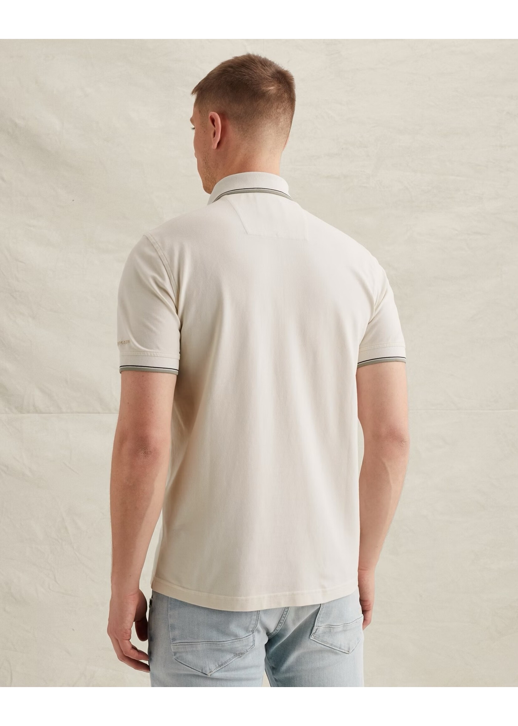 PME LEGEND POLO VAN PIQUÉ MET ARTWORK-  EGRET