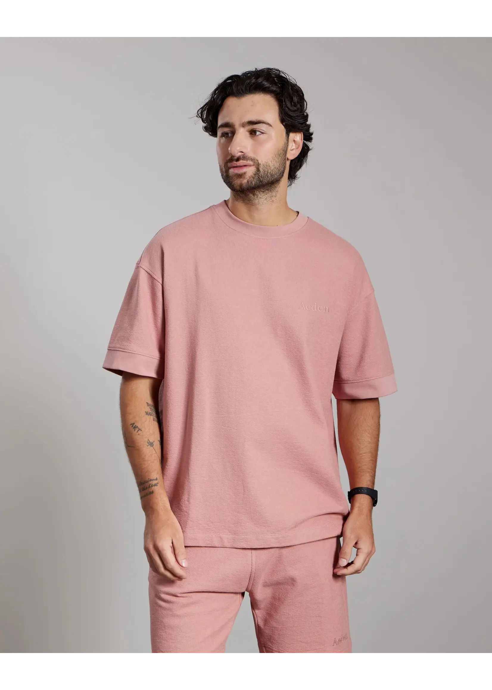 AEDEN JORDAN TEE ASH ROSE