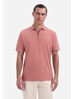 NO EXCESS  Polo met V-hals, korte mouwen en ritssluiting aan de voorkant | Coral