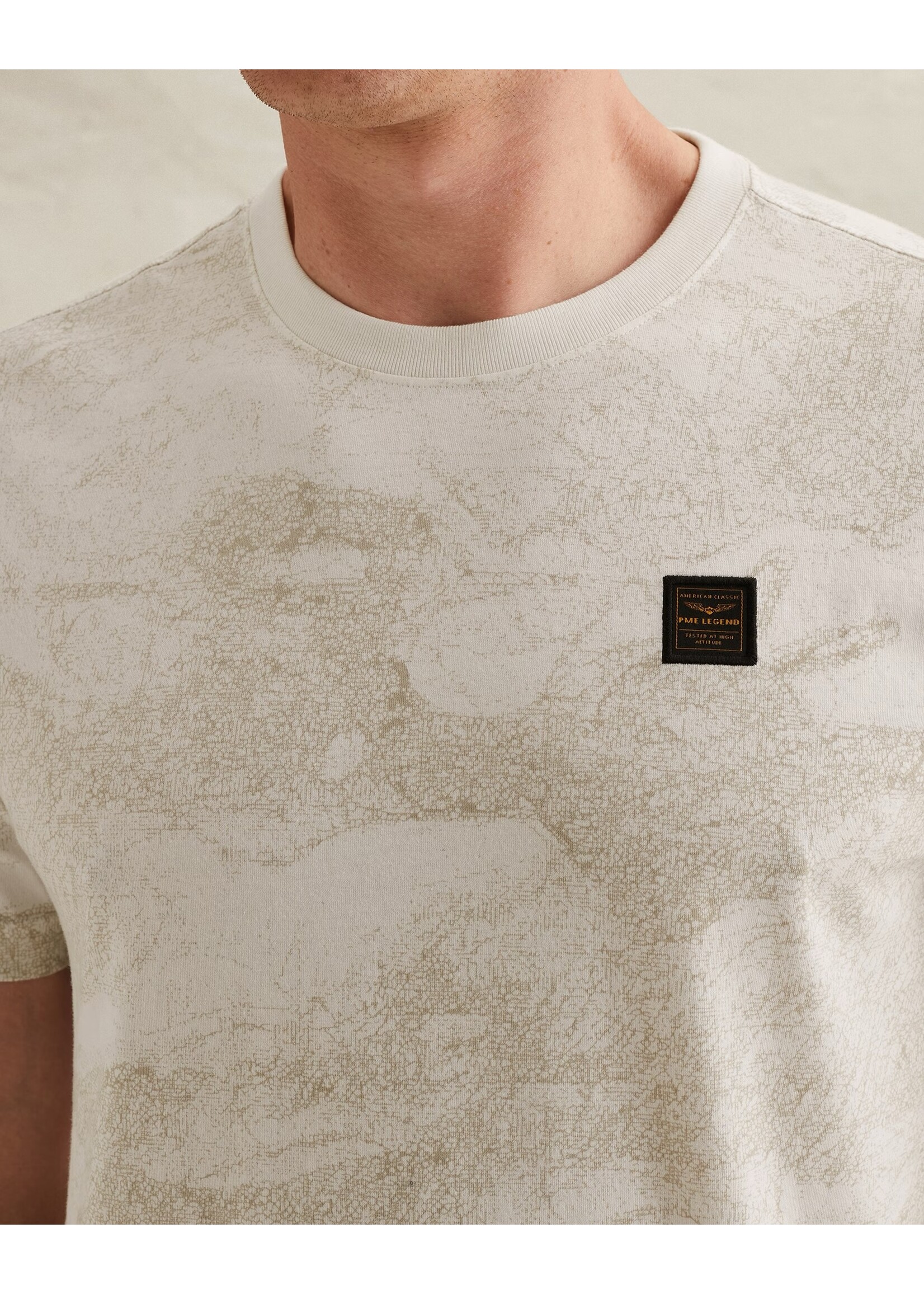 PME LEGEND T-SHIRT VAN SOEPELE JERSEY MET ALLOVER PRINT