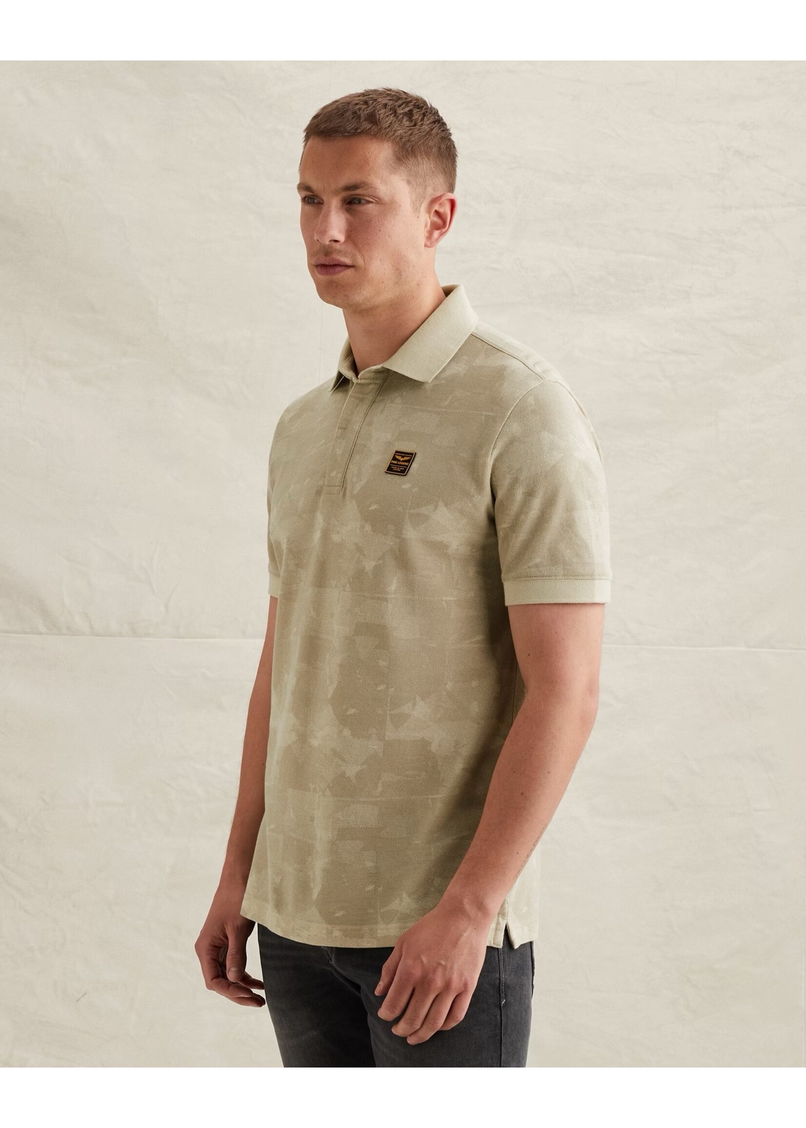 PME LEGEND POLO VAN PIQUÉ MET ALLOVER PRINT