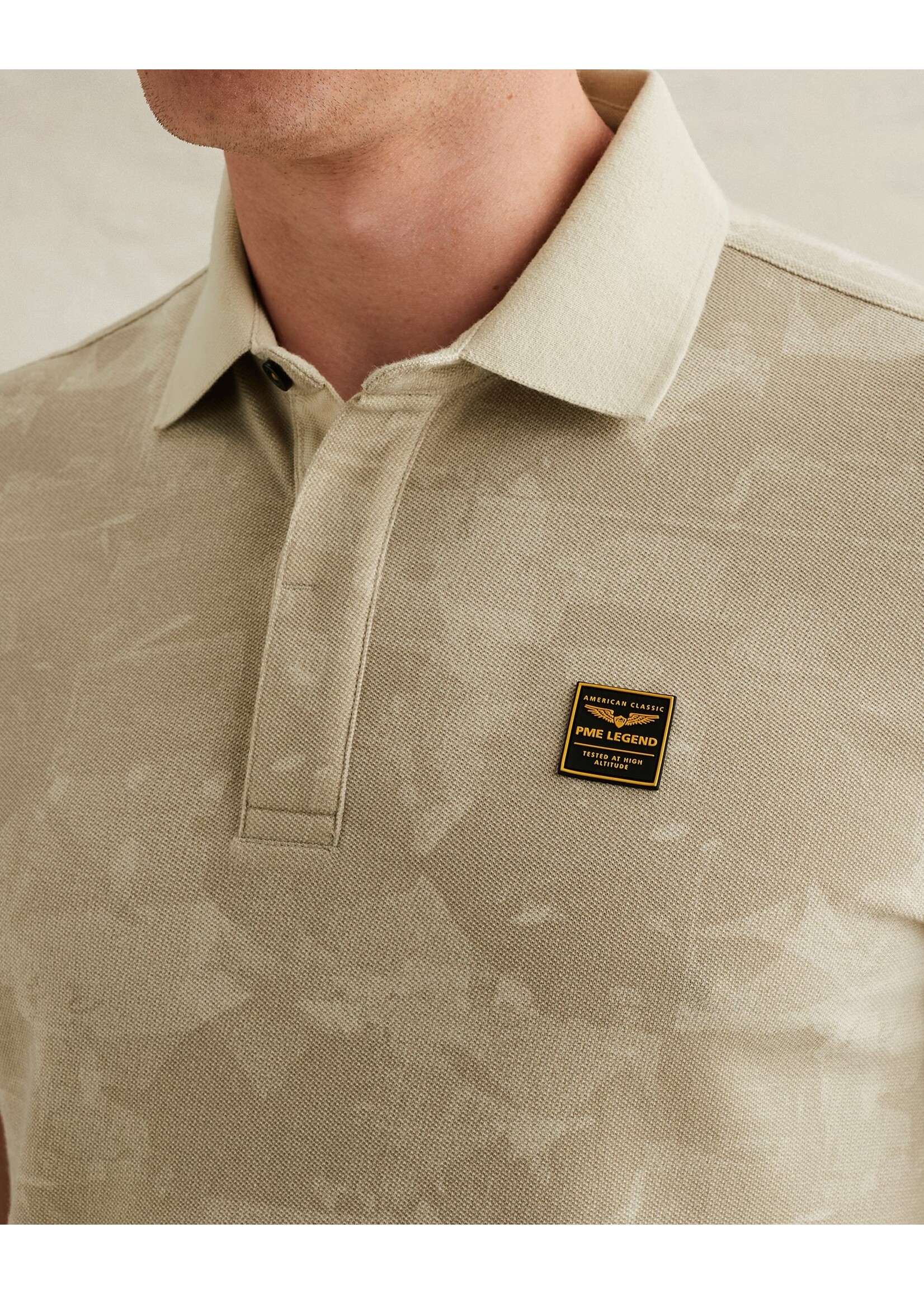 PME LEGEND POLO VAN PIQUÉ MET ALLOVER PRINT