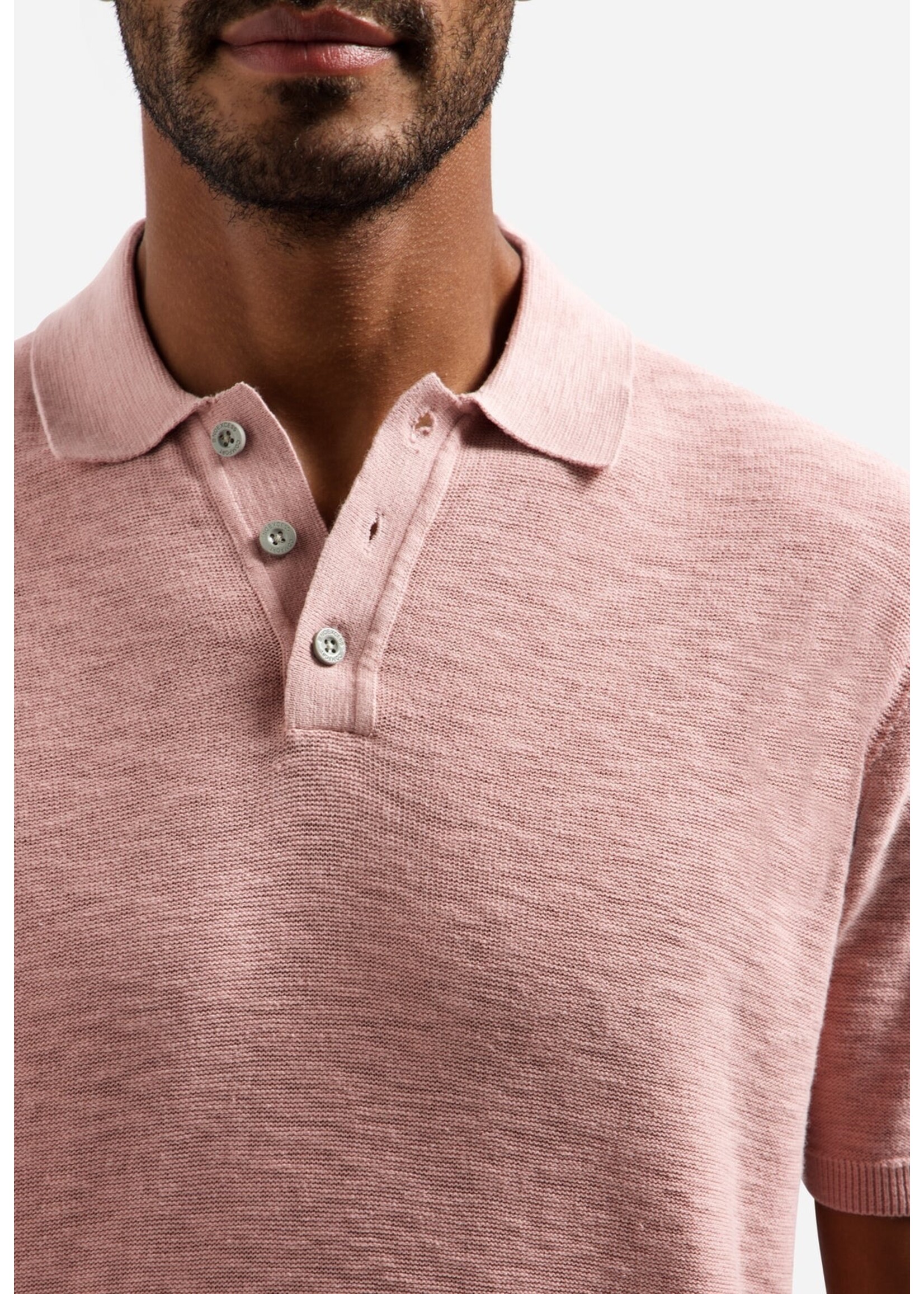 NO EXCESS  PULLOVER V POLO SHORT  LIGHT MAUVE