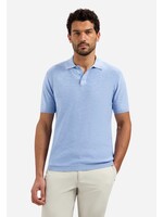 NO EXCESS  PULLOVER V POLO SHORT SLEEVE - BLUE
