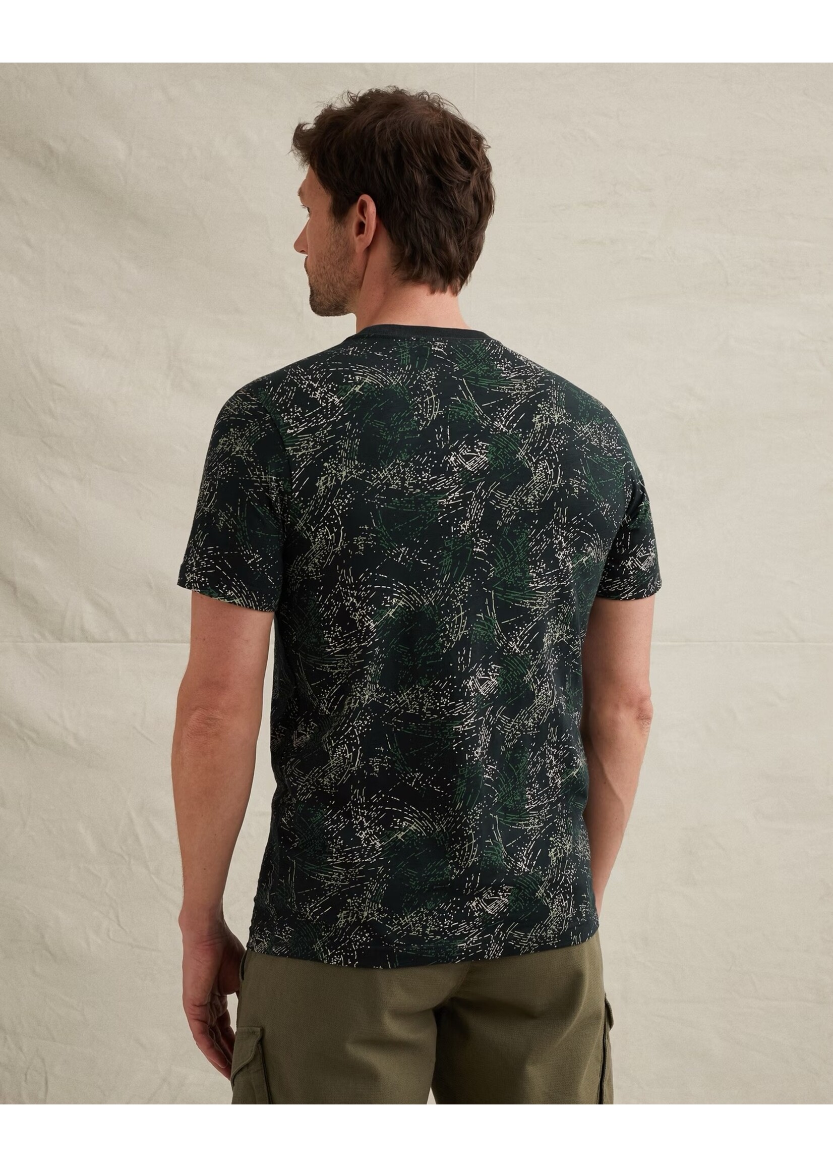 PME LEGEND T-SHIRT VAN SLUB JERSEY MET ALLOVER PRINT