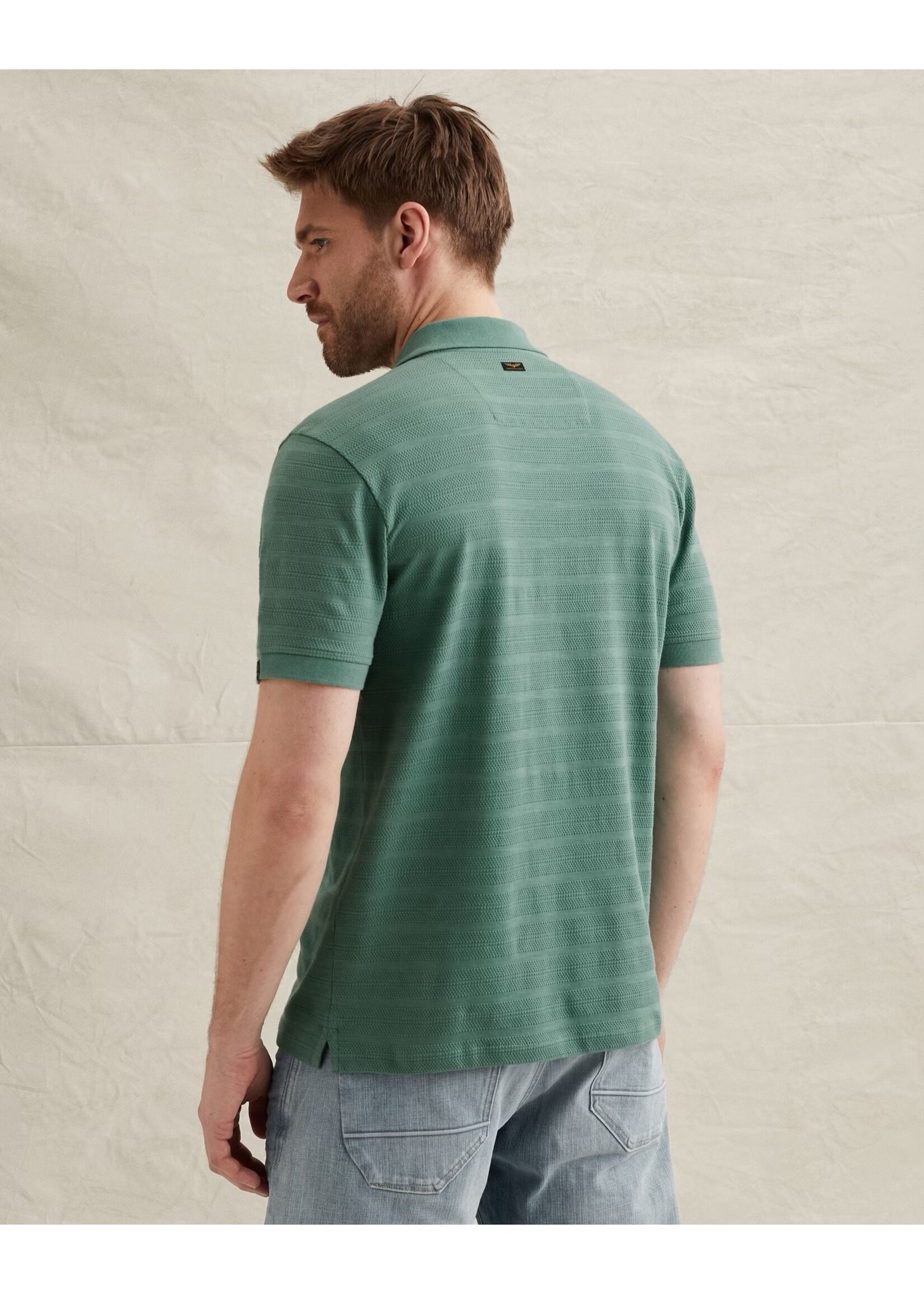 PME LEGEND POLO VAN JERSEY MET STREEPPATROON