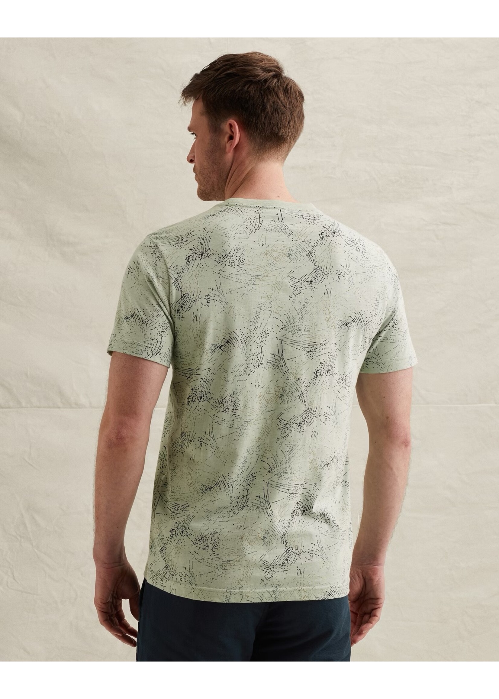 PME LEGEND T-SHIRT VAN SLUB JERSEY MET ALLOVER PRINT