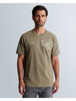 CAST IRON T-SHIRT VAN JERSEY MET ARTWORK - Vetiver