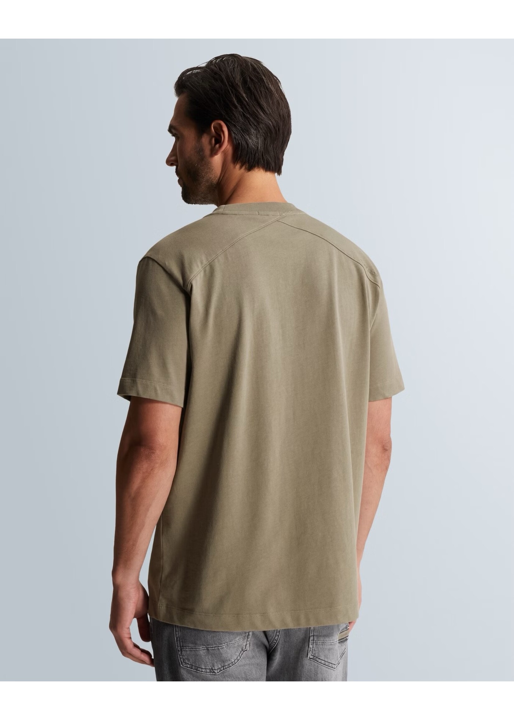 CAST IRON T-SHIRT VAN JERSEY MET ARTWORK - Vetiver