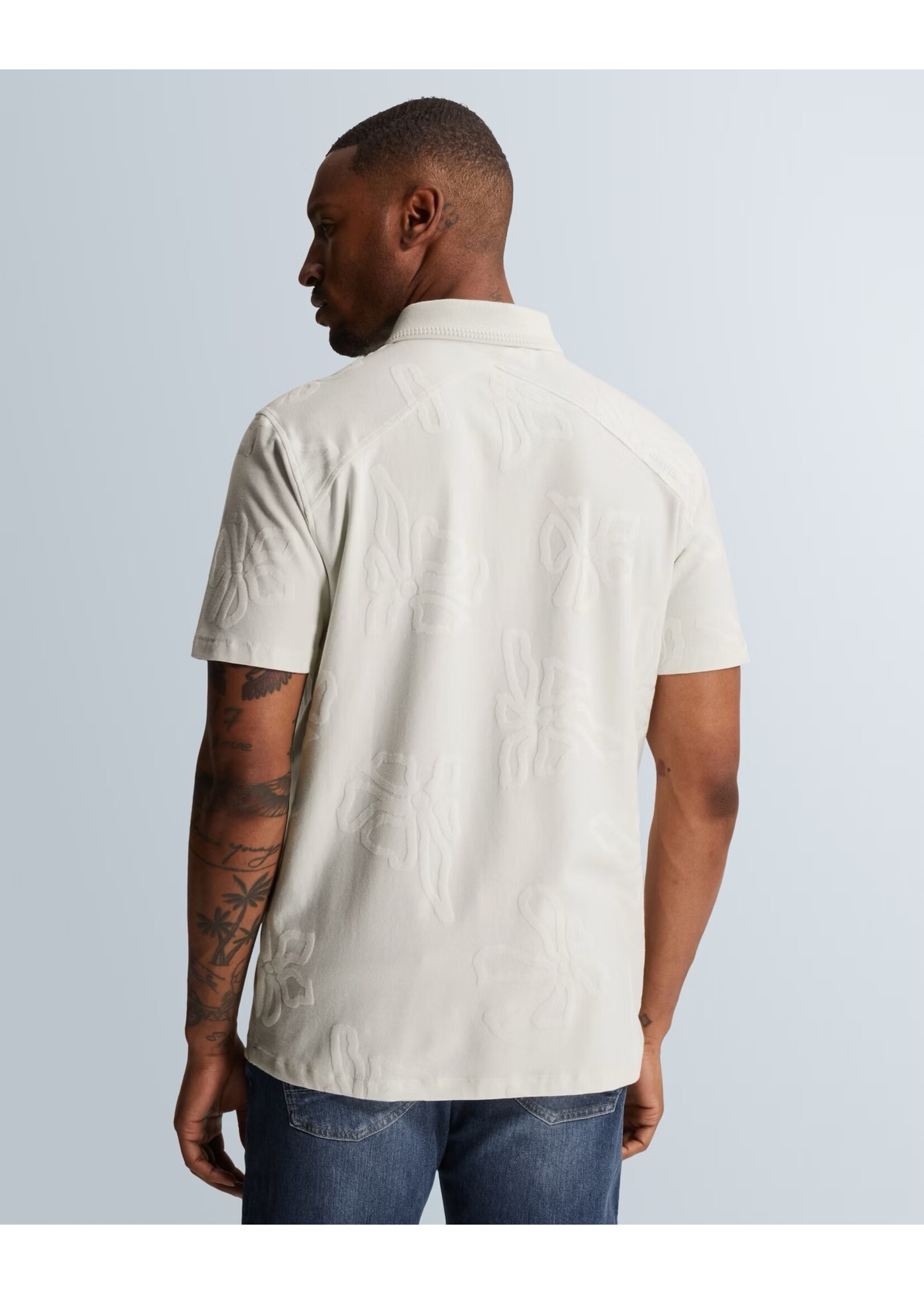 CAST IRON POLO MET ALLOVER JACQUARDPATROON