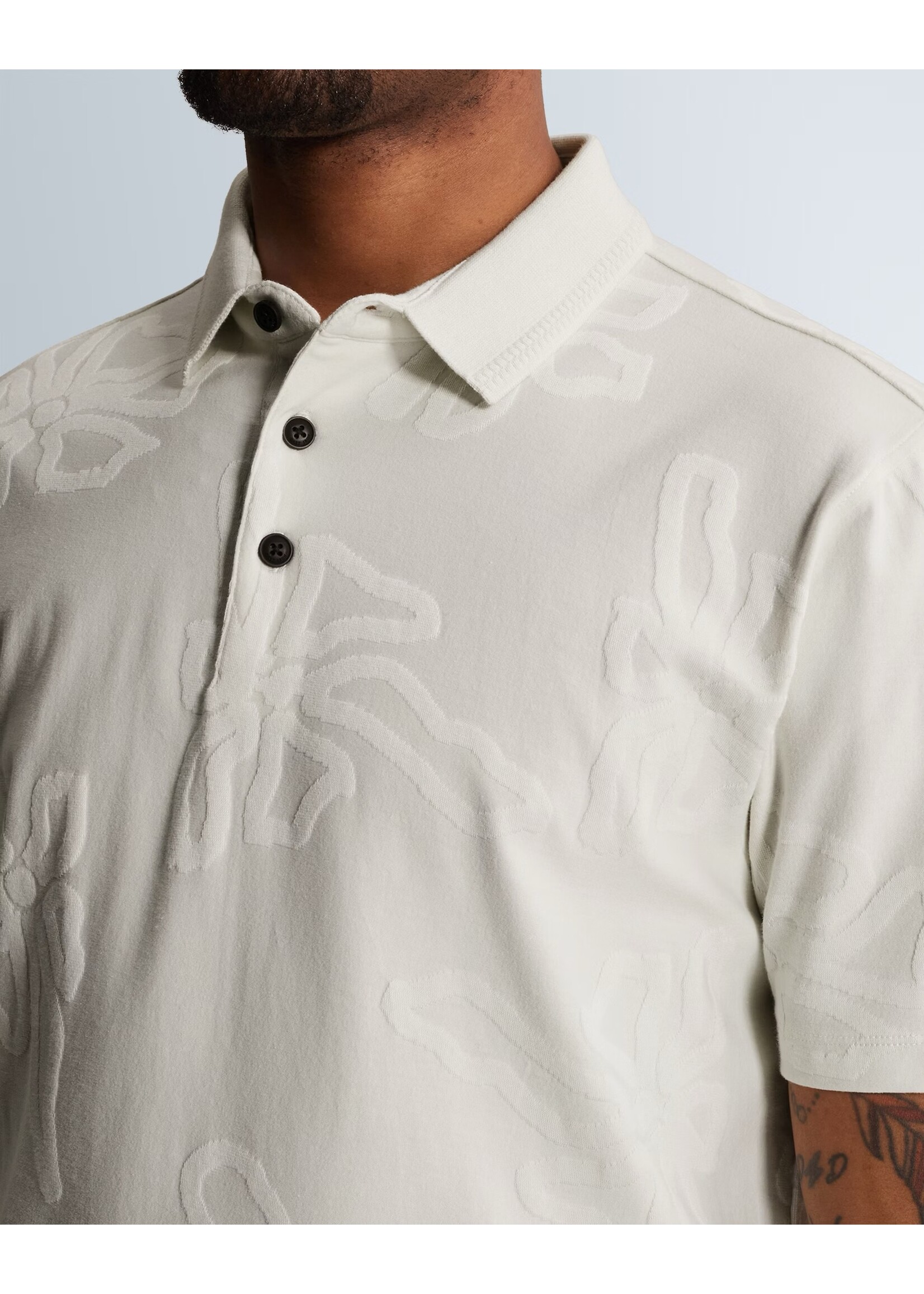 CAST IRON POLO MET ALLOVER JACQUARDPATROON