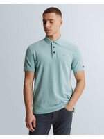 CAST IRON SLIM FIT POLO MET ALLOVER STRUCTUUR - Reef Waters