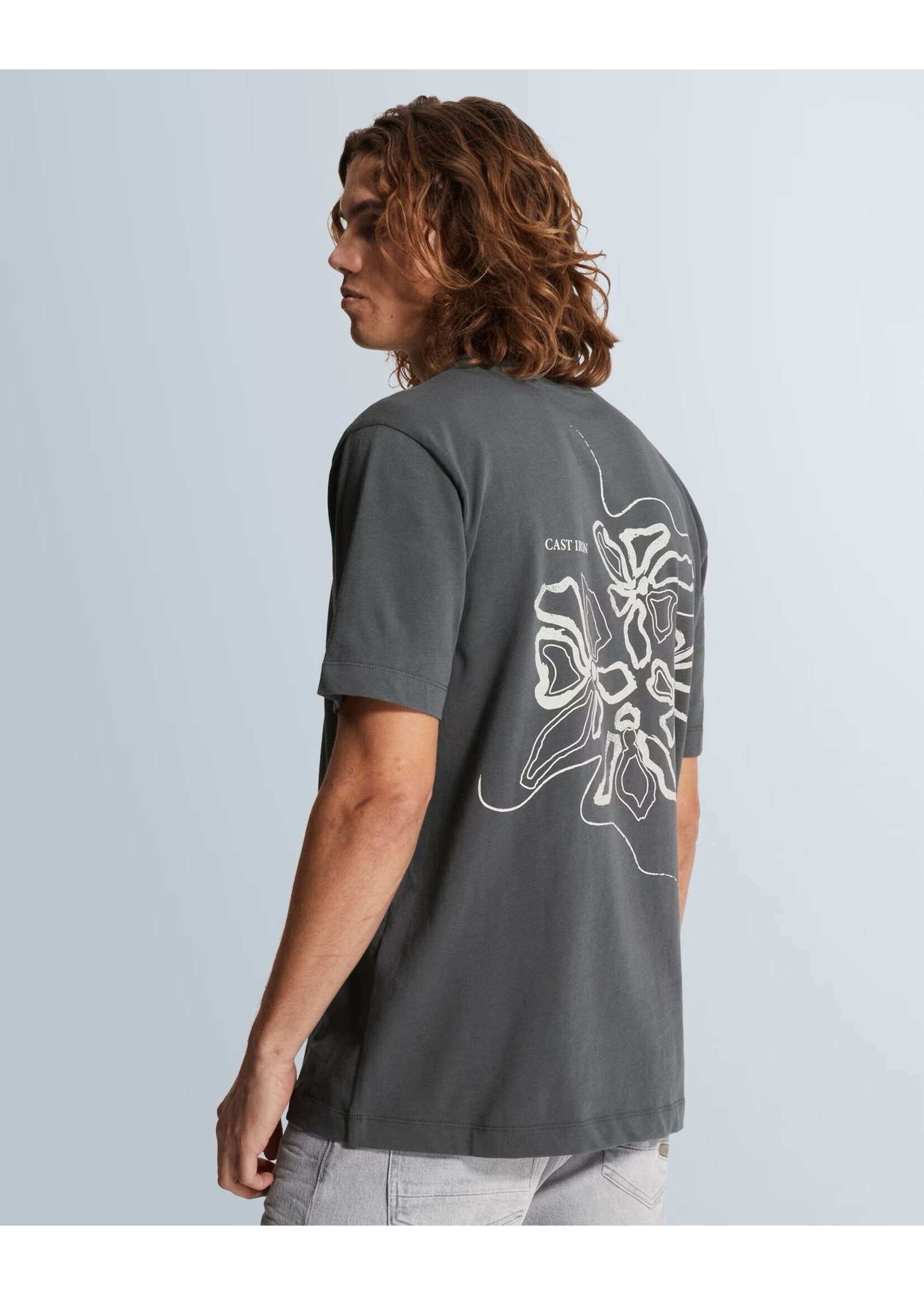 CAST IRON T-SHIRT VAN JERSEY MET ARTWORK OP DE RUG