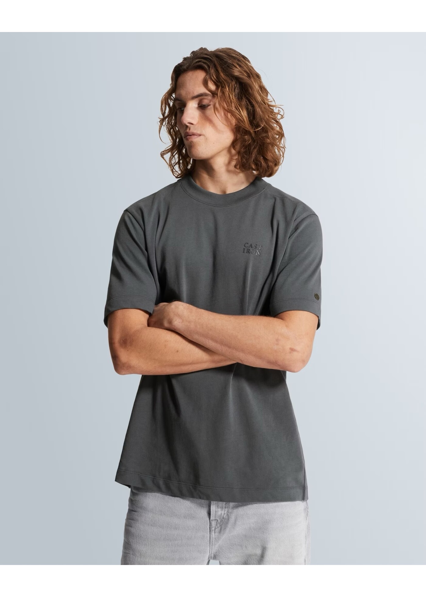 CAST IRON T-SHIRT VAN JERSEY MET ARTWORK OP DE RUG