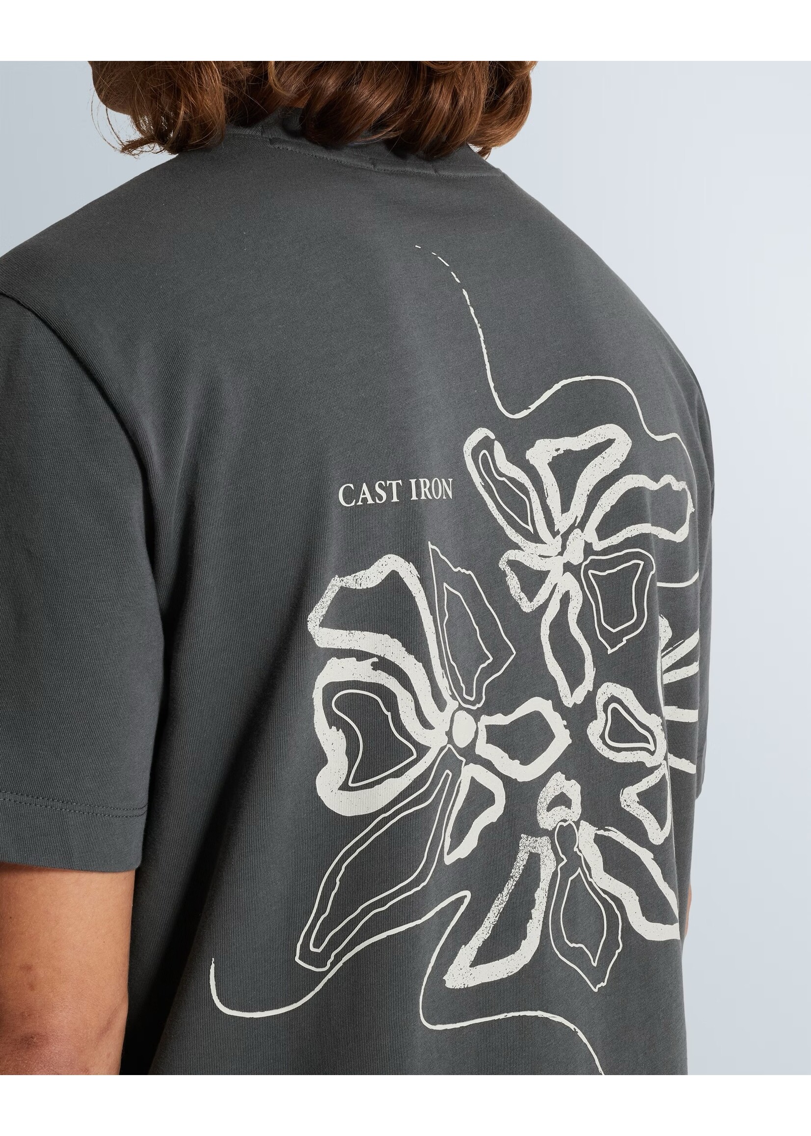 CAST IRON T-SHIRT VAN JERSEY MET ARTWORK OP DE RUG