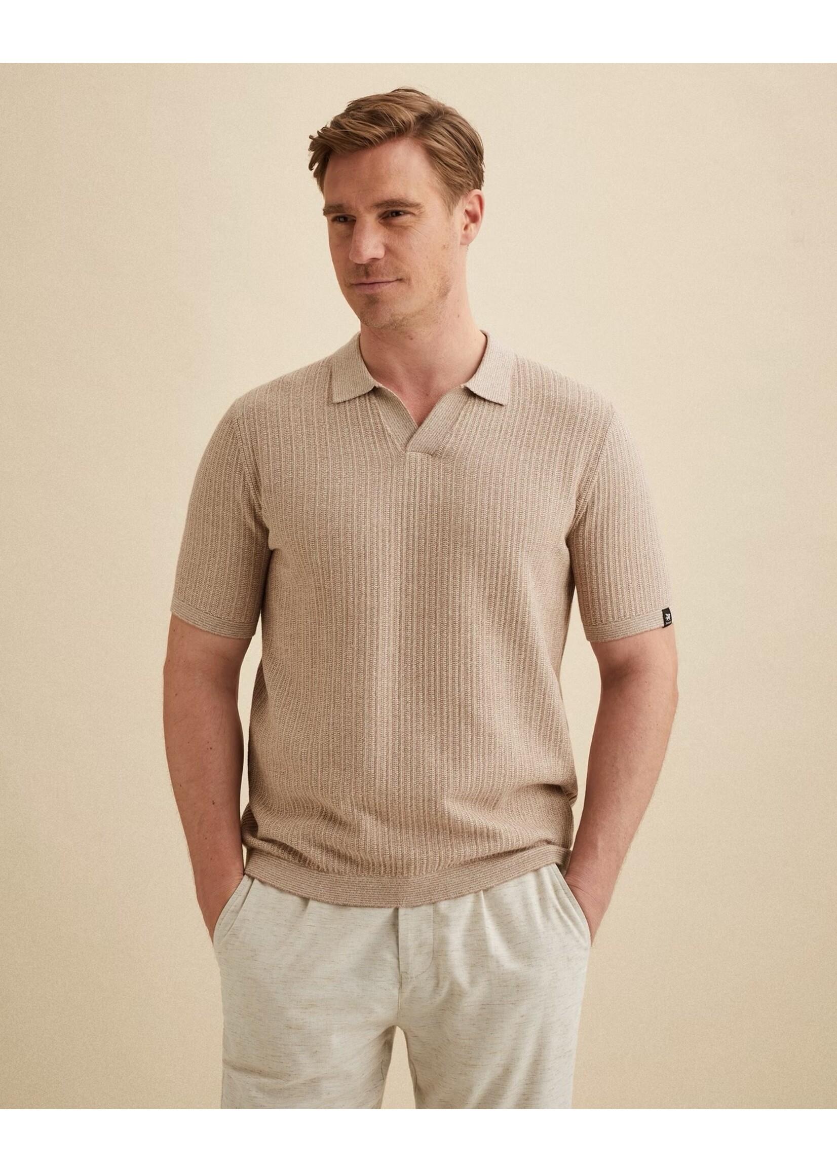 VANGUARD  POLO VAN EEN KATOEN/LINNENBLEND