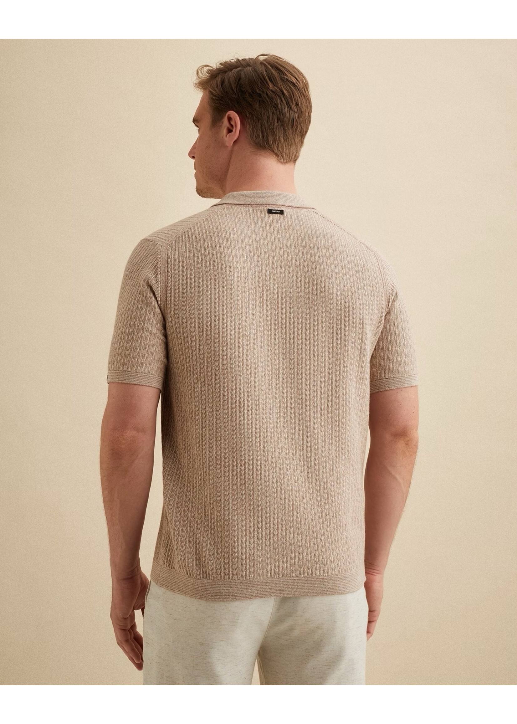 VANGUARD  POLO VAN EEN KATOEN/LINNENBLEND