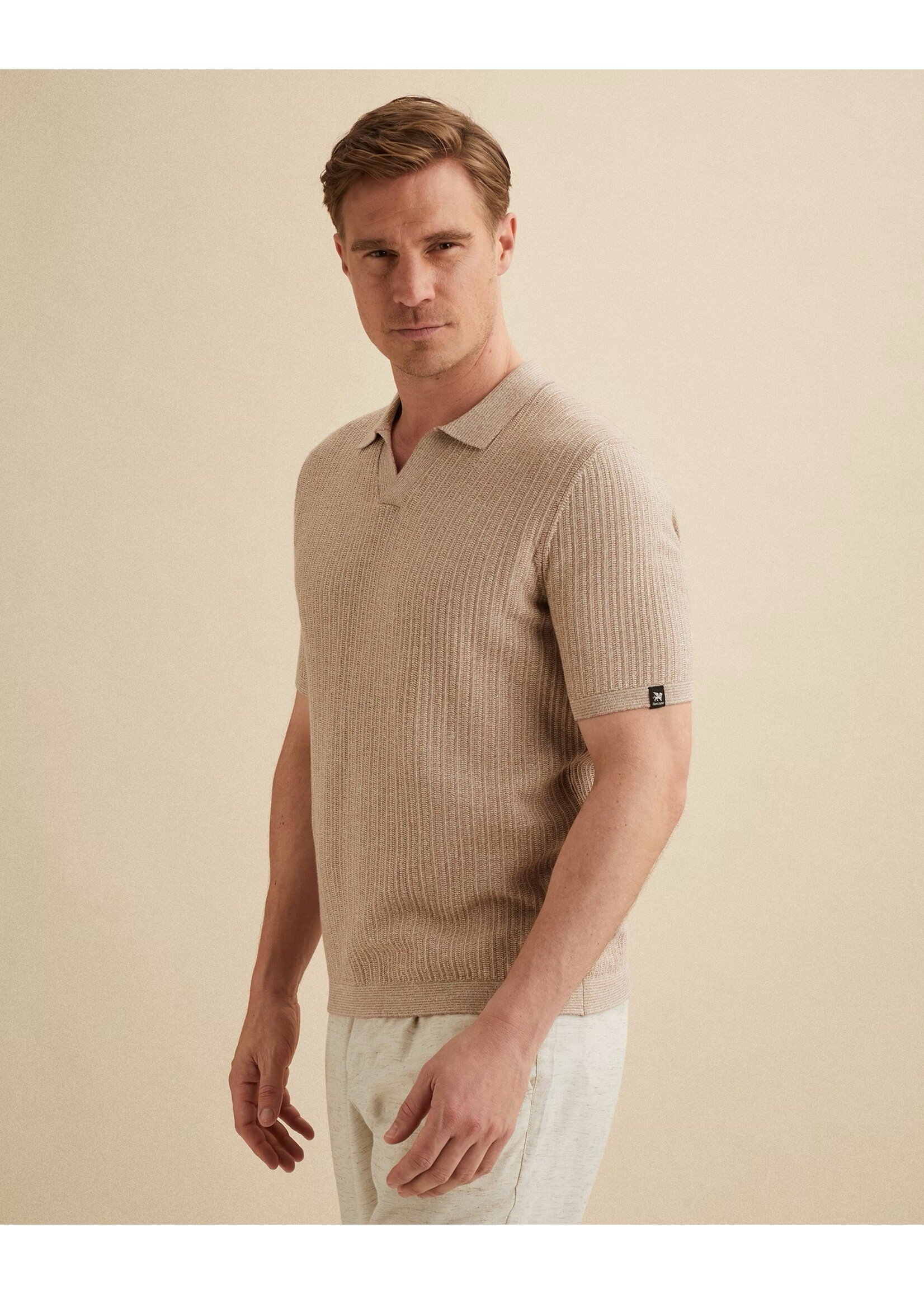 VANGUARD  POLO VAN EEN KATOEN/LINNENBLEND