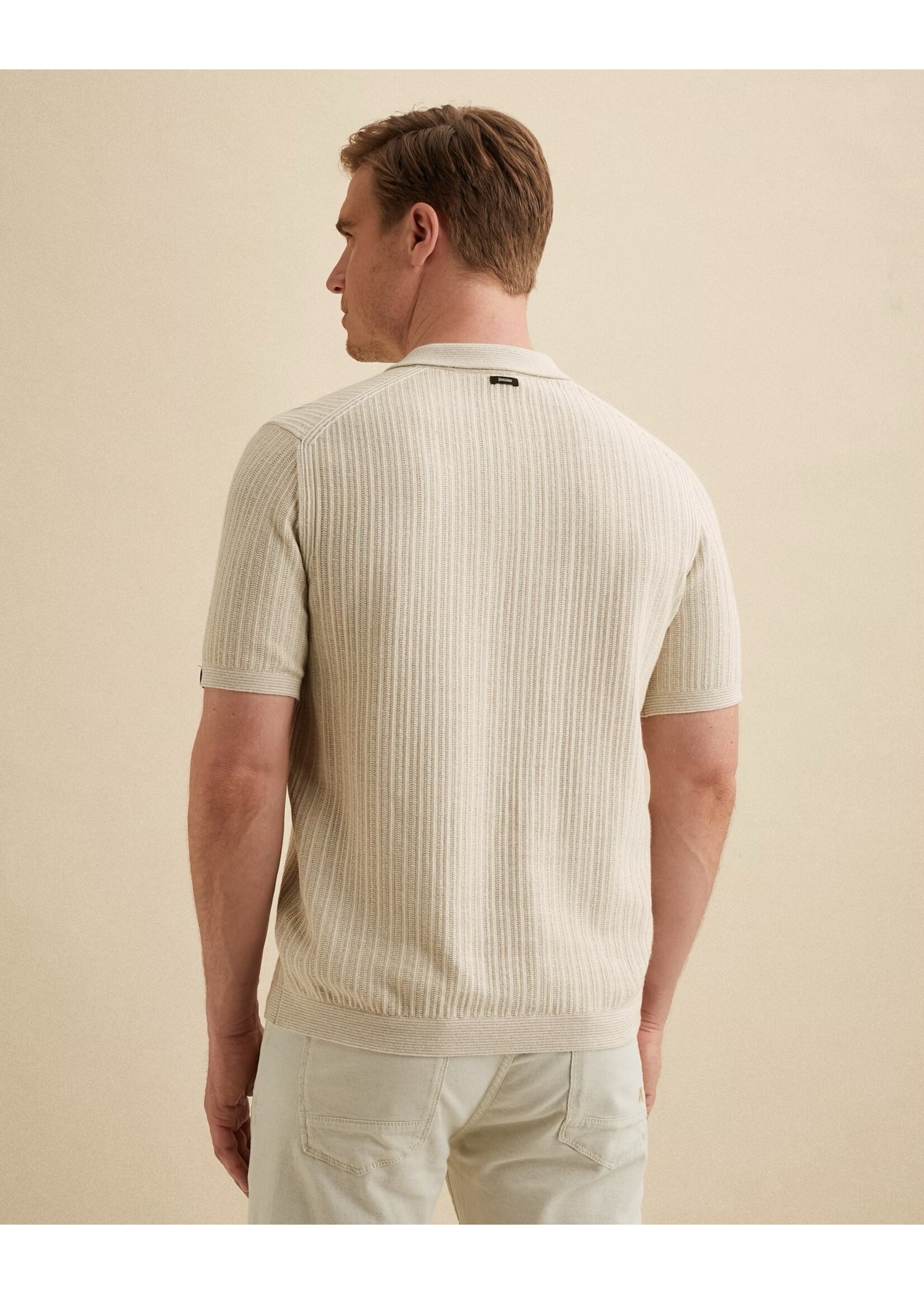 VANGUARD  POLO VAN EEN KATOEN/LINNENBLEND -