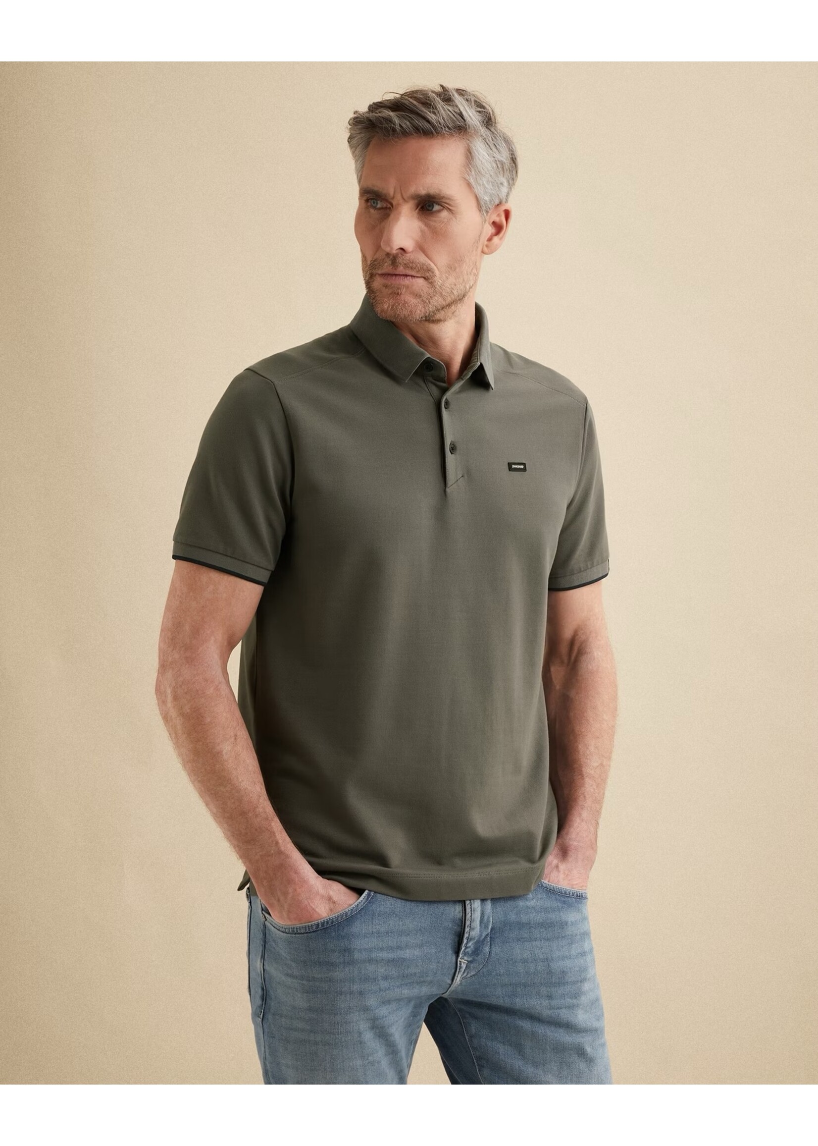 VANGUARD  POLO VAN PIQUÉBLEND - pewter