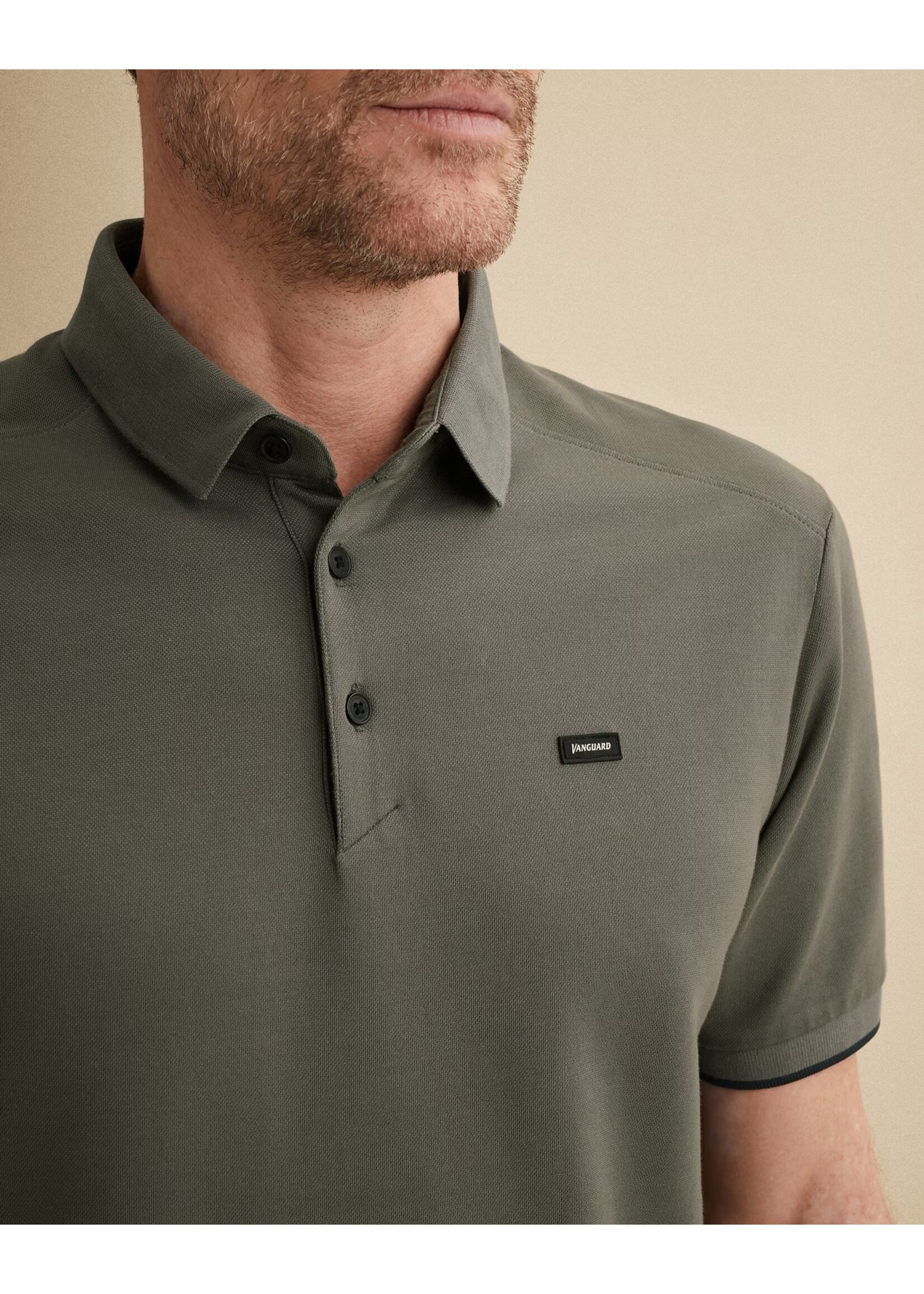 VANGUARD  POLO VAN PIQUÉBLEND - pewter