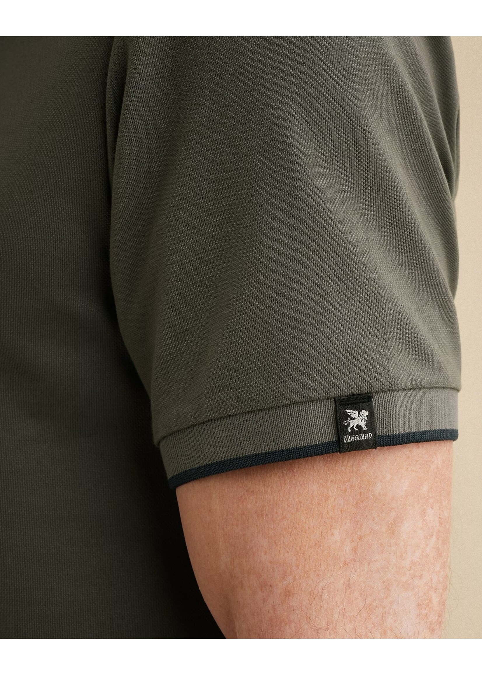 VANGUARD  POLO VAN PIQUÉBLEND - pewter
