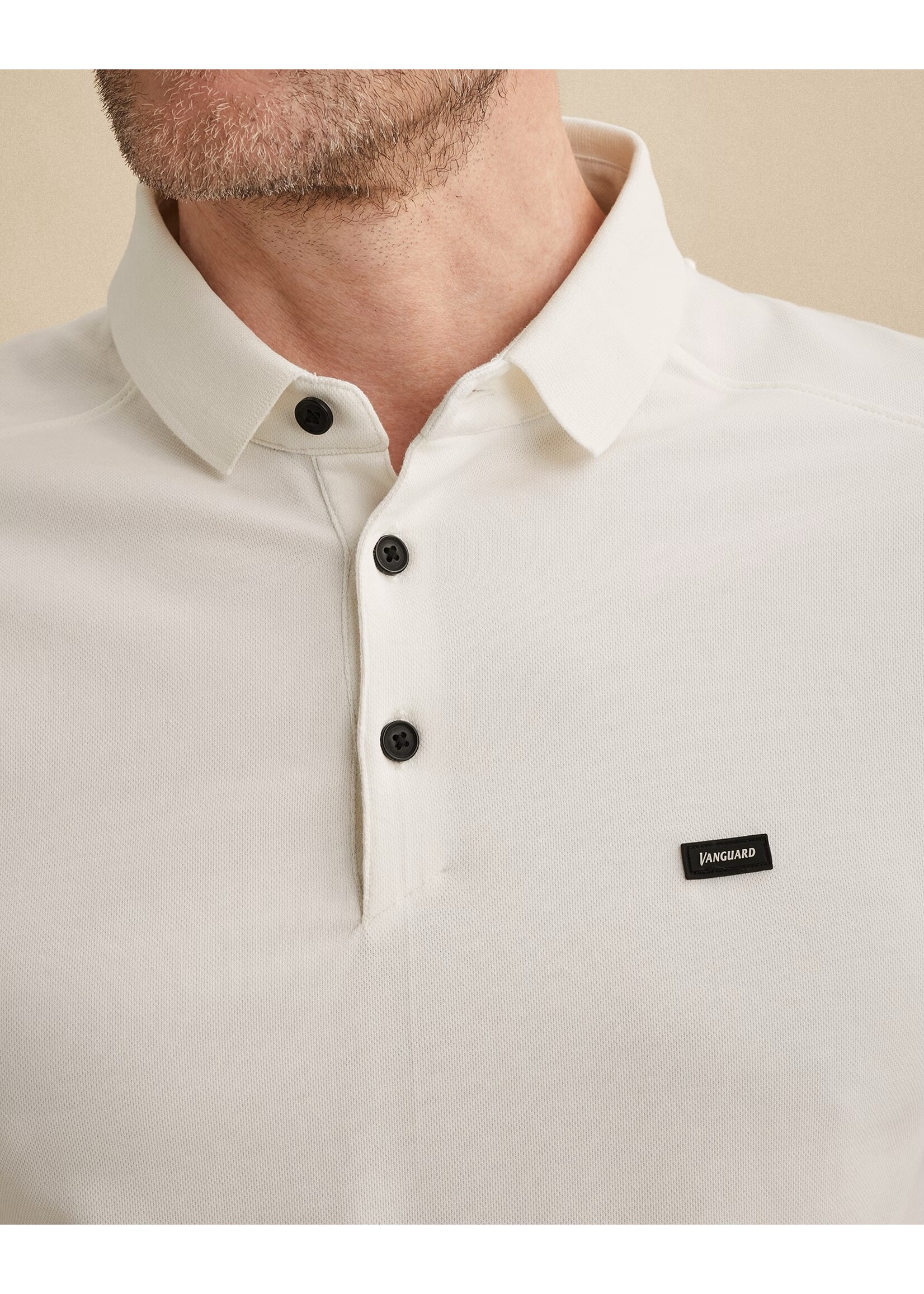 VANGUARD  POLO VAN PIQUÉBLEND - Cloud Dancer