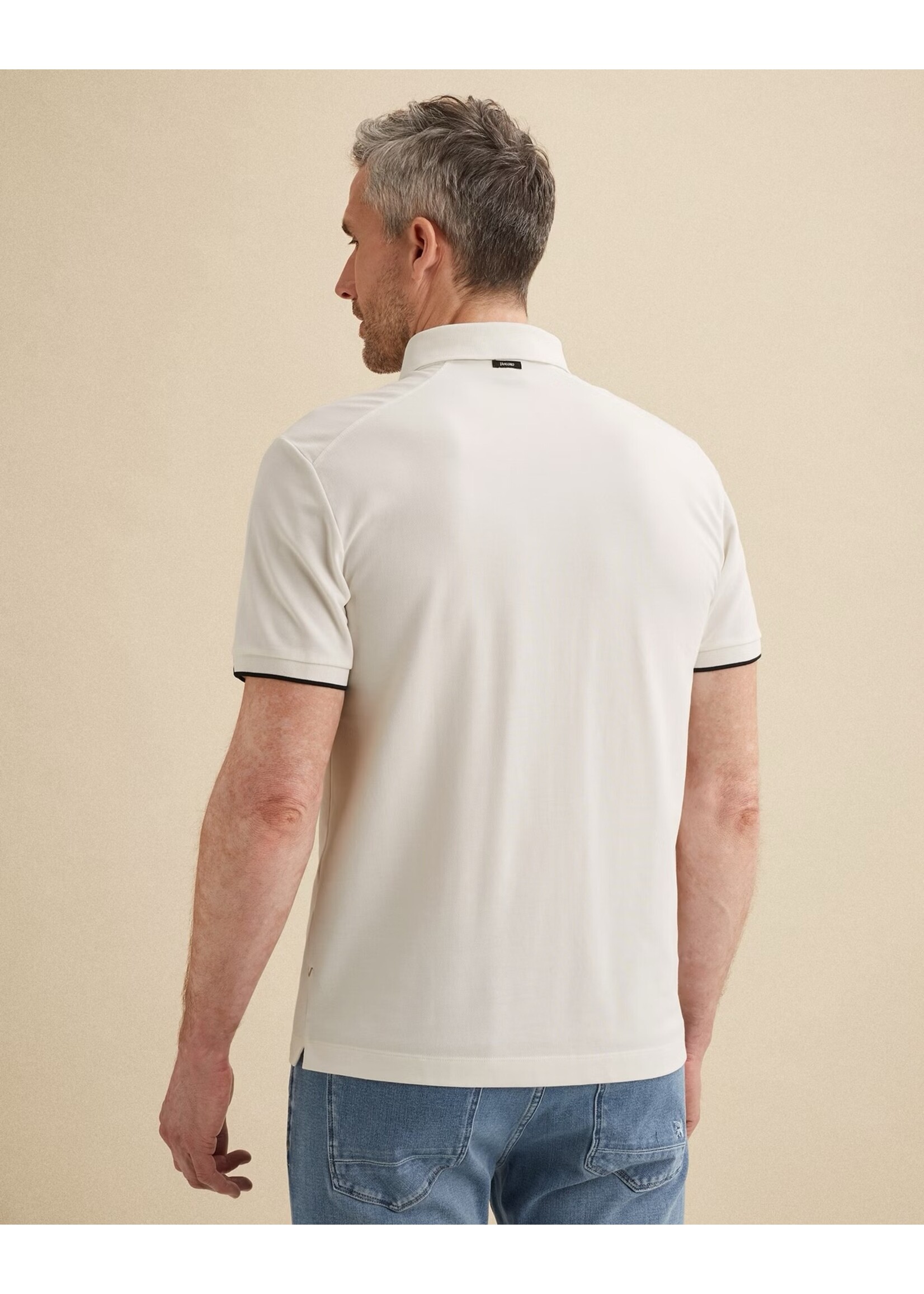 VANGUARD  POLO VAN PIQUÉBLEND - Cloud Dancer