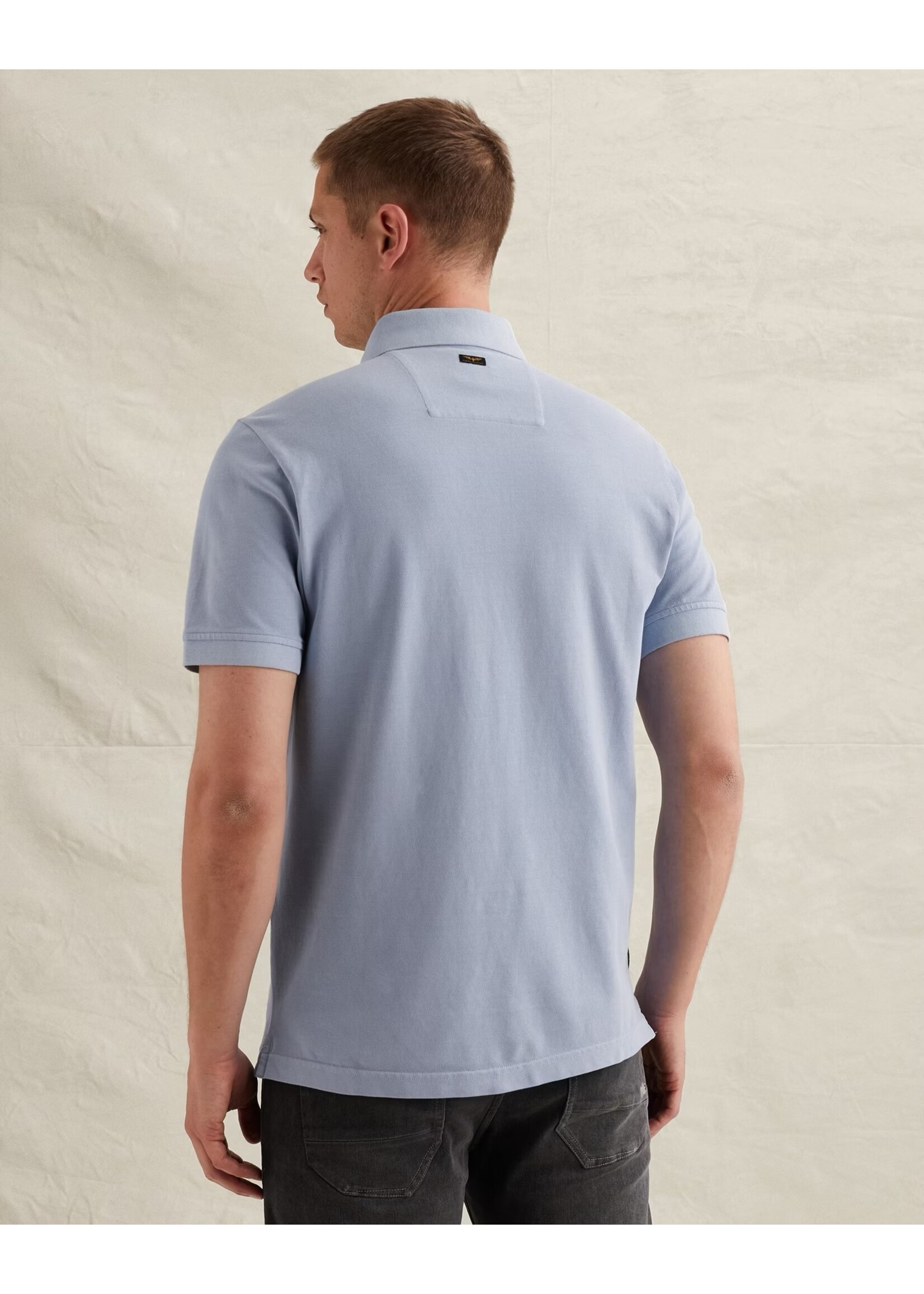 PME LEGEND POLO MET TAILWING LOGO EN GARMENT-DYE WASSING